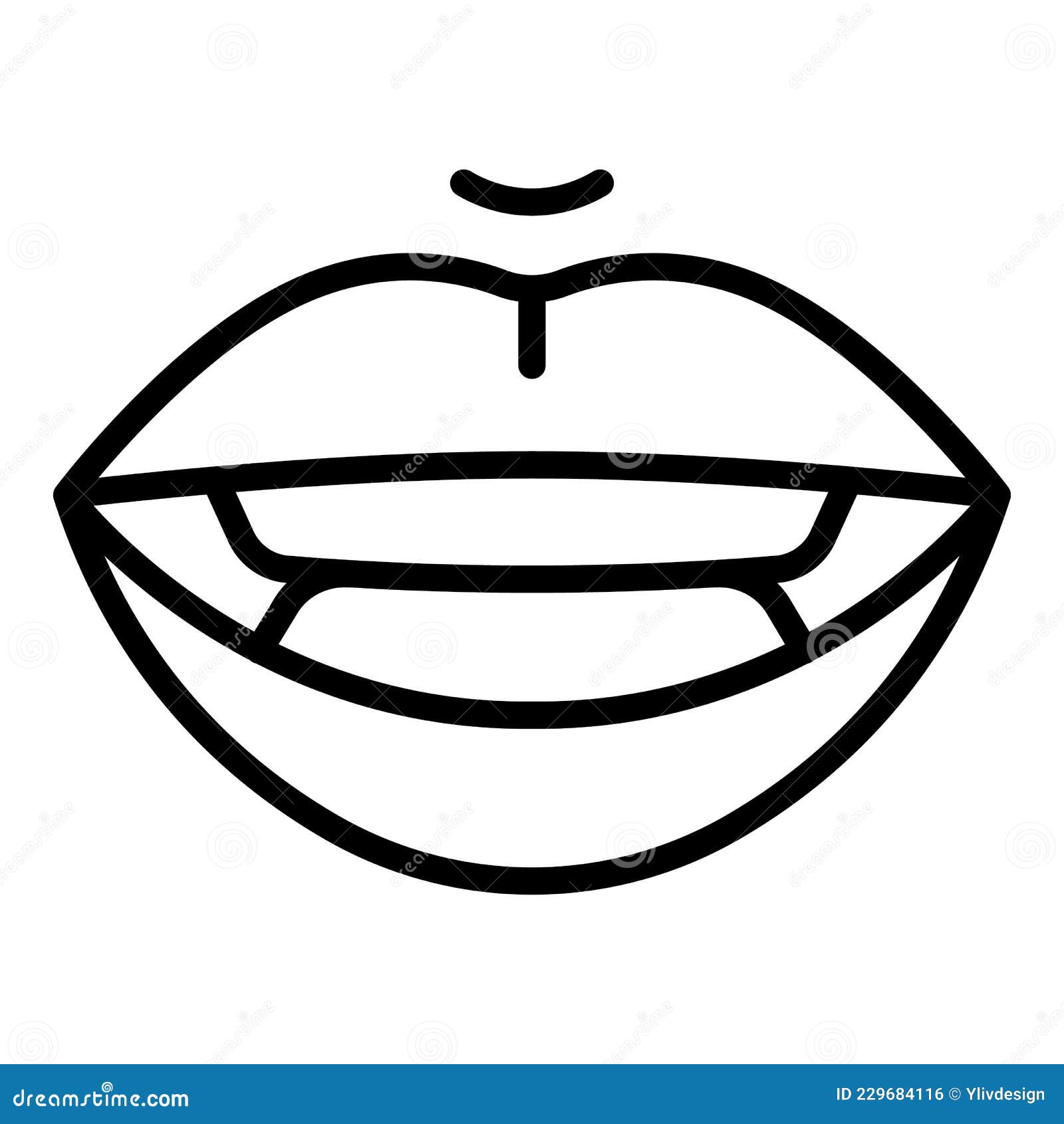 Speaking Mouth Icon In Flat Style Isolated On White Background