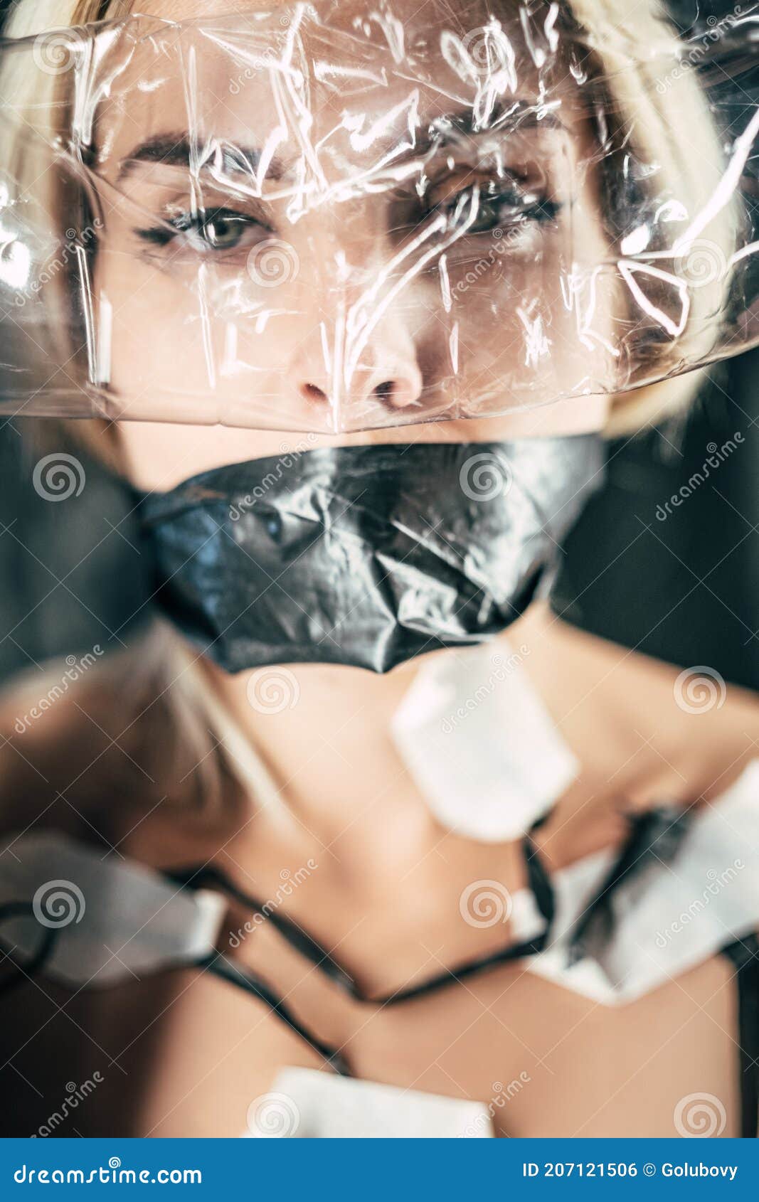 Speech Freedom Female Art Portrait Plastic Stock Photo - Image of