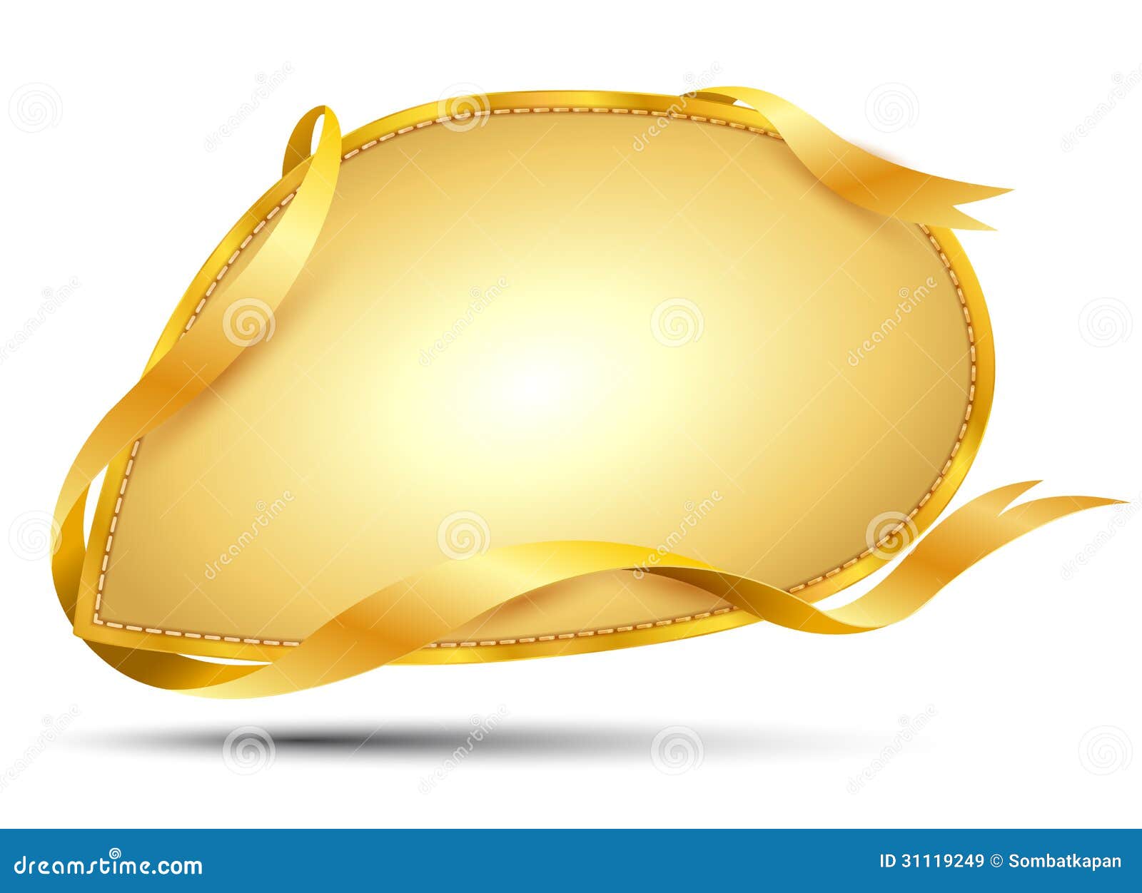 Speech Text with Gold Ribbon Stock Vector - Illustration of industrial ...