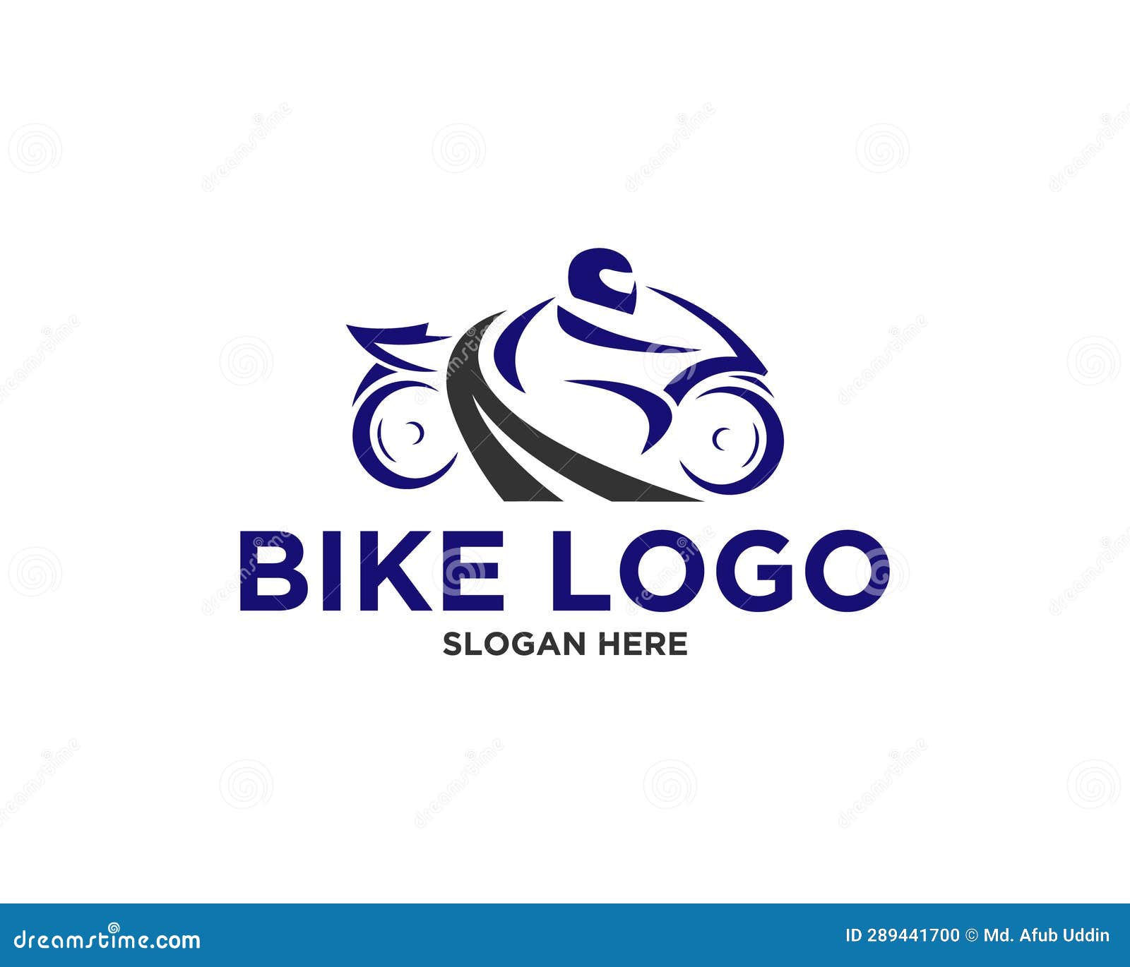 Speed Bike Racer on the Sport Motorcycle Logo Icon Design. Stock Vector