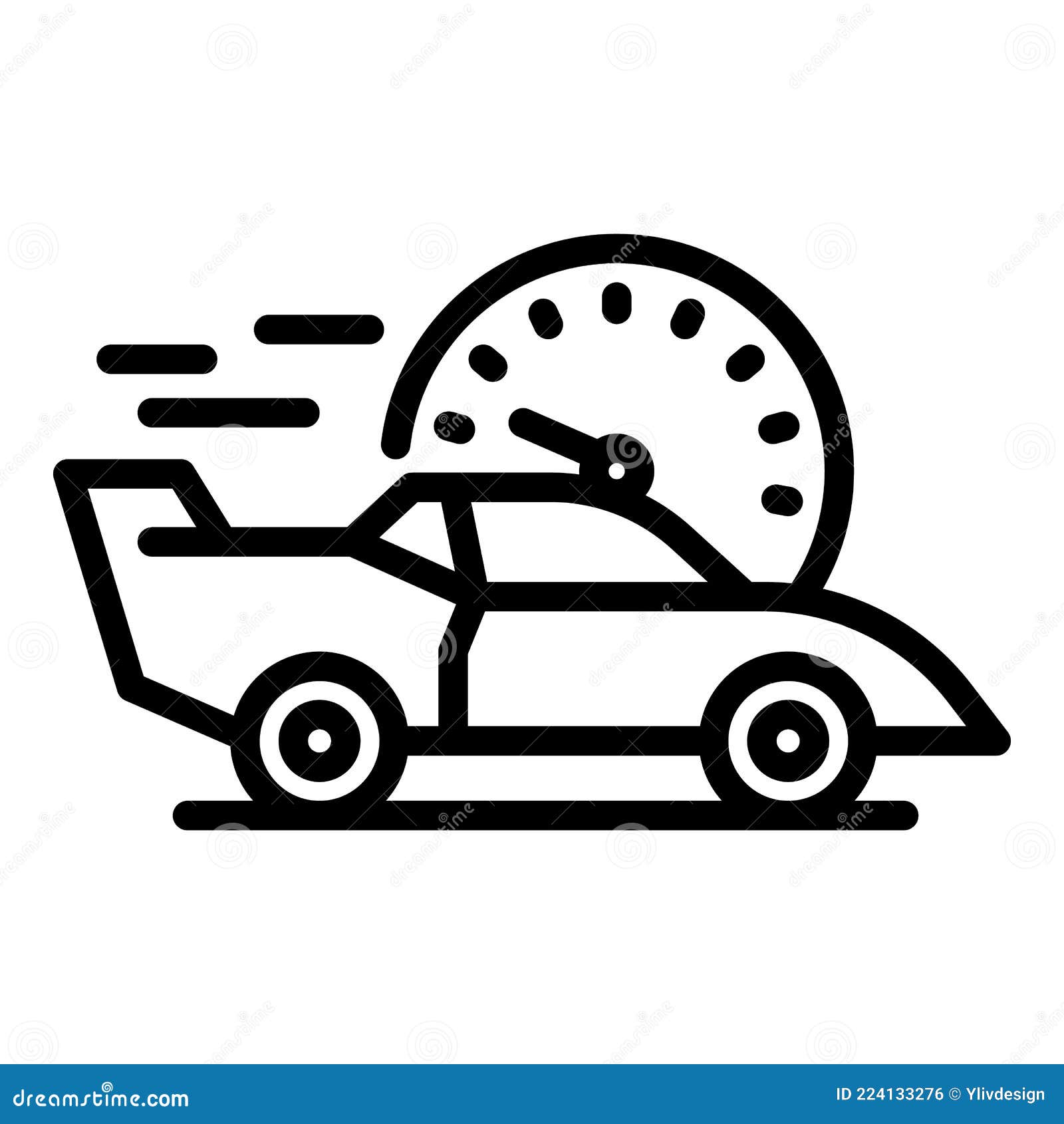 Car speed icon isolated Royalty Free Vector Image