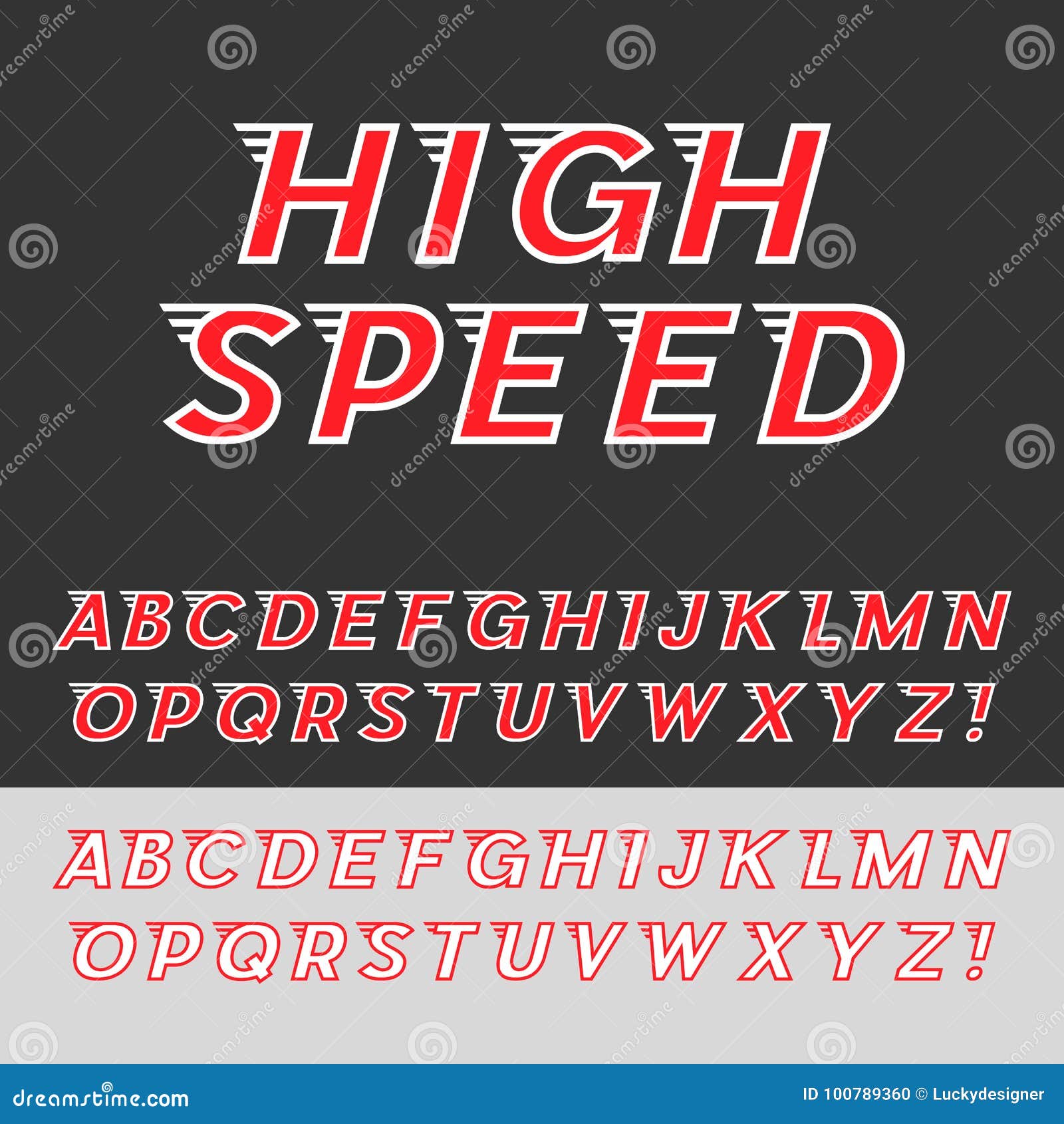 Speed Dynamic Italic Font Stock Illustration Illustration Of Headline