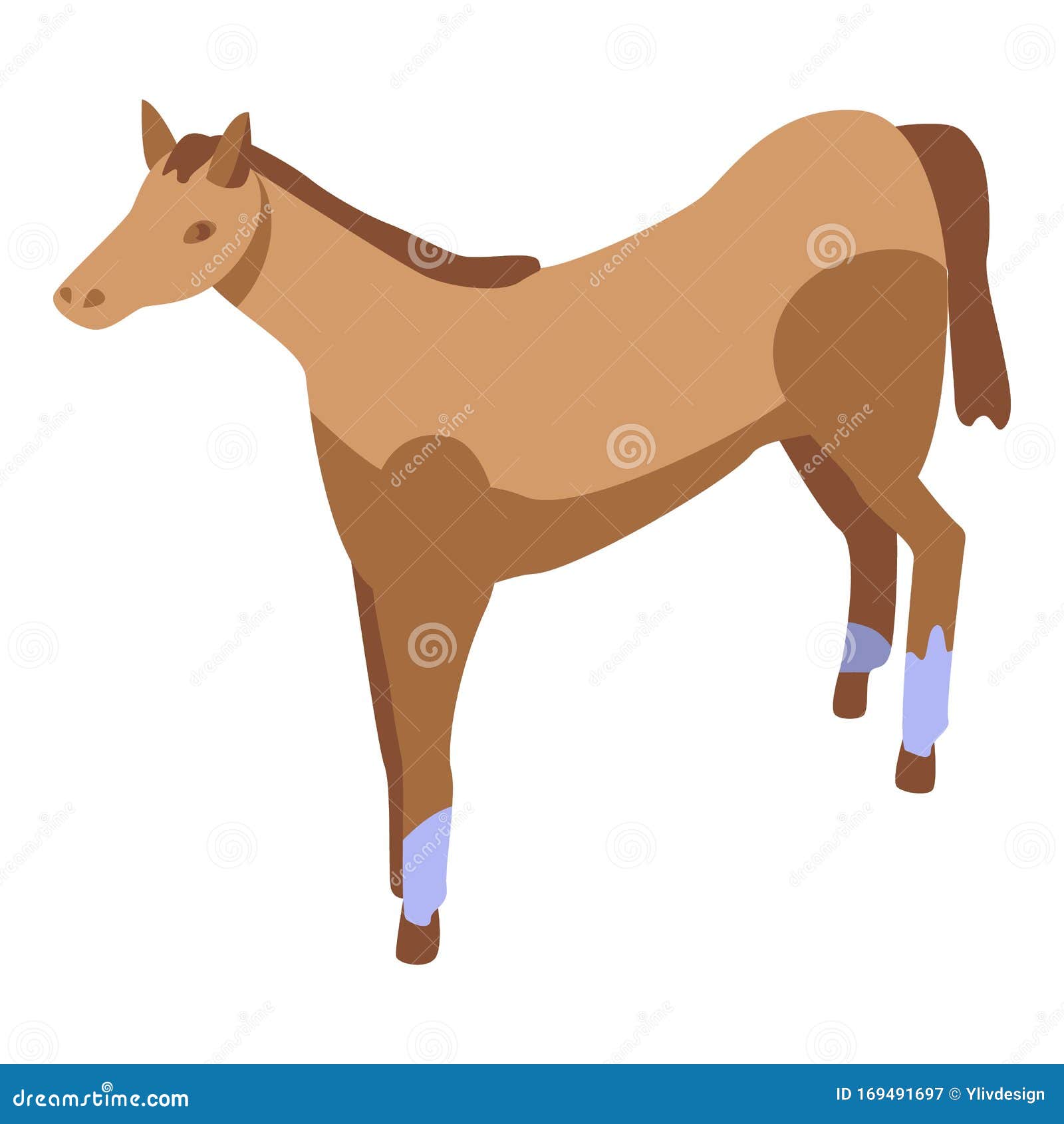 Speed Horse Icon, Isometric Style Stock Vector Illustration of