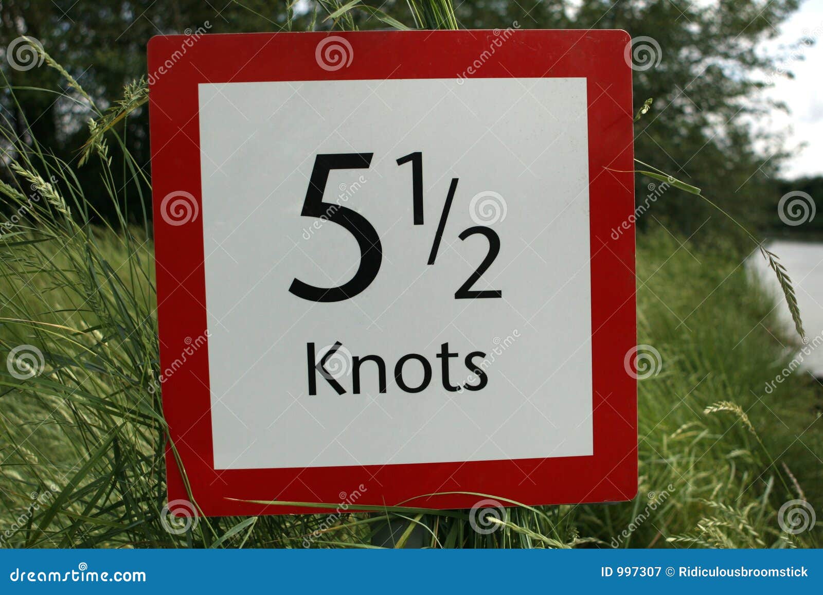 Speed Limit Notice On Tidal Sea River Picture. Image 997307