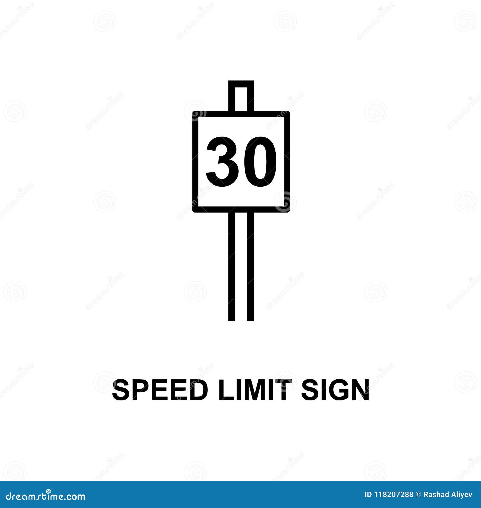 speed limit sign 30 icon.  of railway signs for mobile concept and web apps. detailed speed limit sign 30 icon can be used