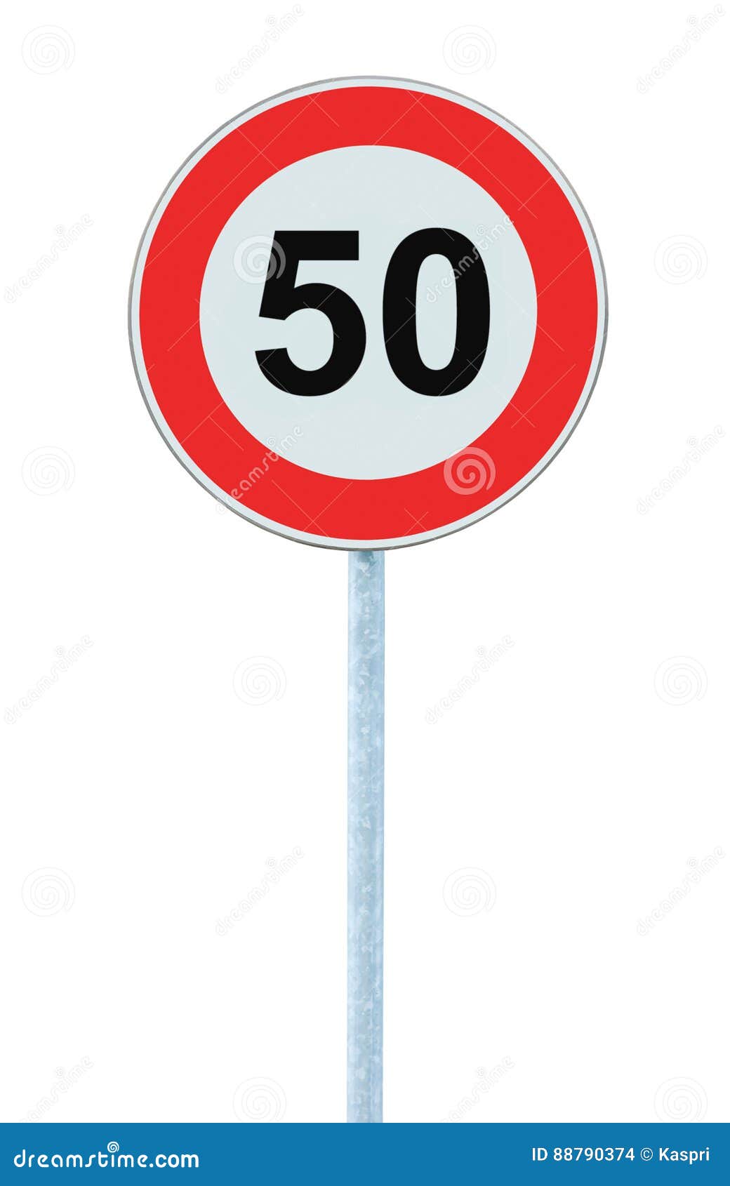 speed limit zone warning road sign,  prohibitive 50 km kilometre kilometer maximum traffic limitation order, red circle