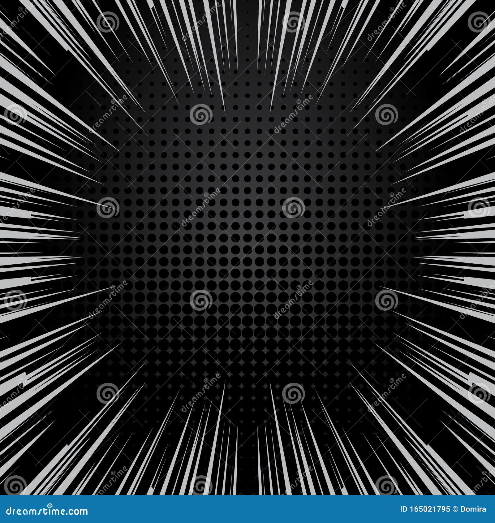 Manga Speed Lines Vector Grunge Ray Illustration Black And White Space For  Text Comic Book Radial