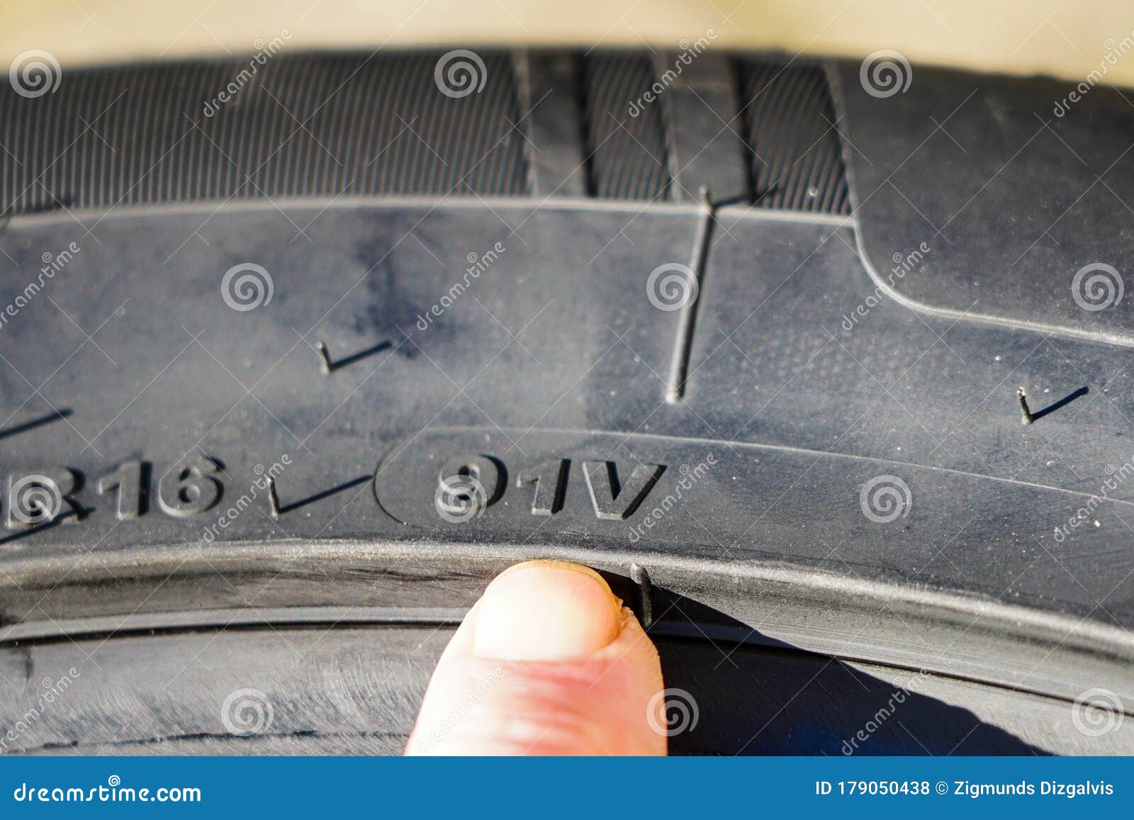 the speed and load index markings on the sidewall of the tire
