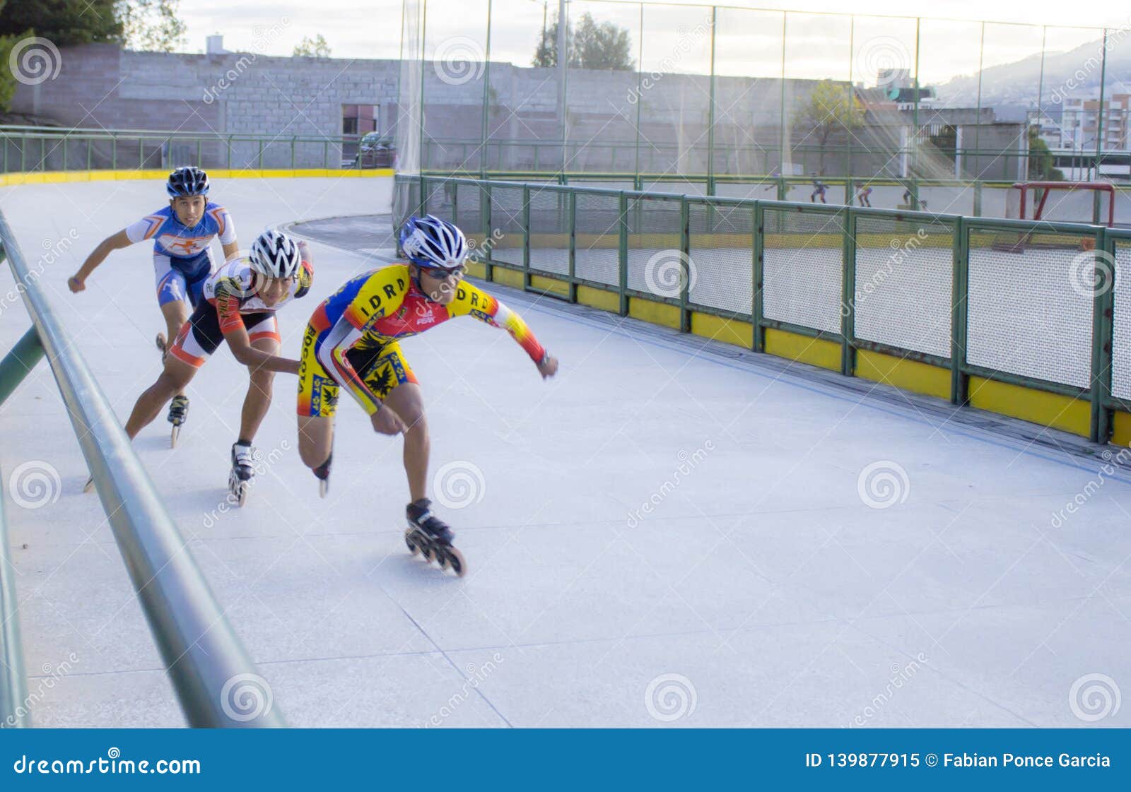 Speed skaters on wheels editorial image. Image of pichincha 139877915