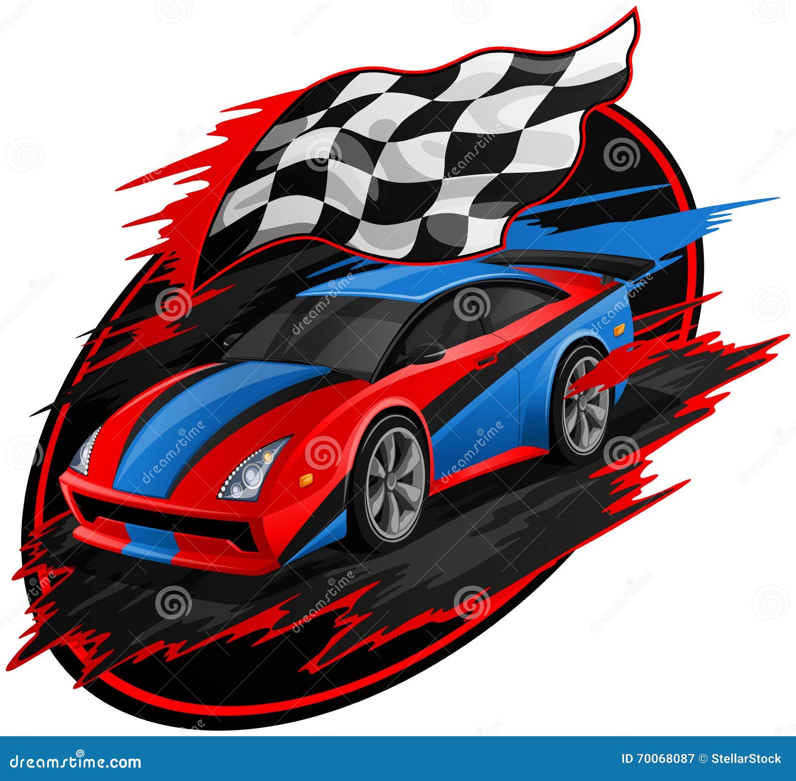 Speeding Car Clipart