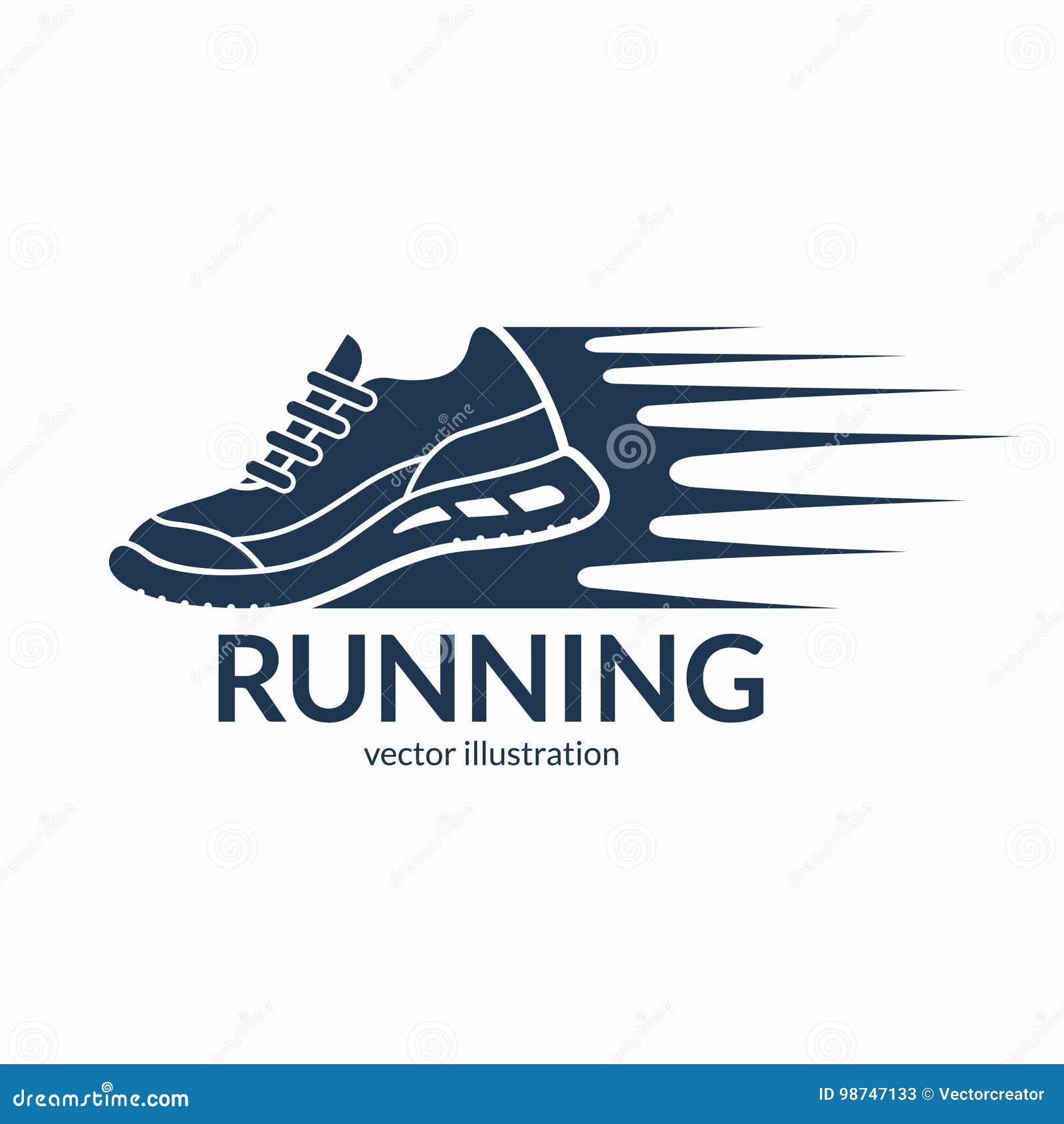 Speeding Running Shoe Icon, Symbol or Logo Stock Illustration ...