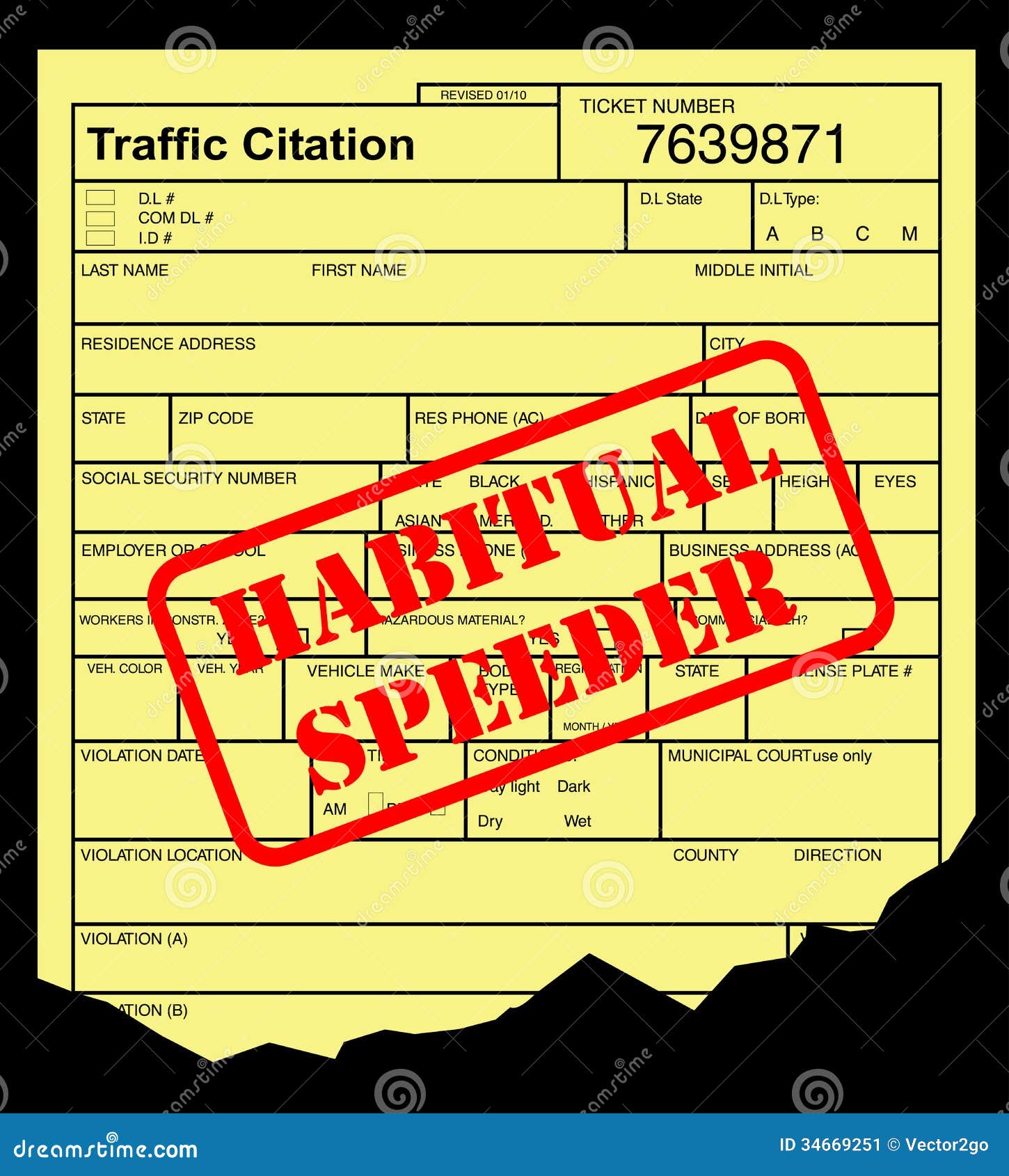 Blank Speeding Ticket Template Blank Speeding Ticket Template
