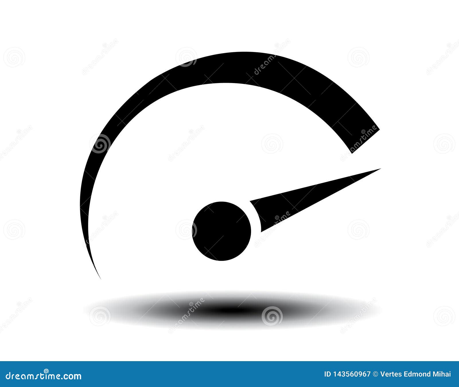 Speedometer. Abstract Symbol of Speed Stock Vector Illustration of