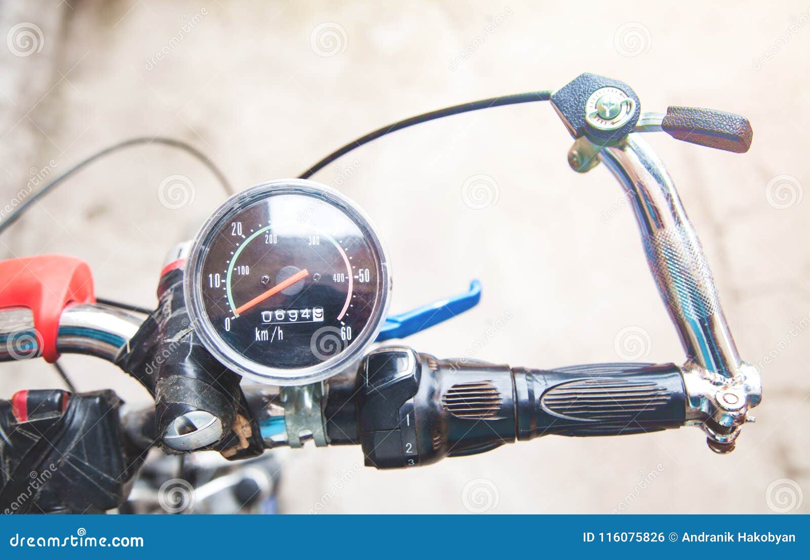 Speedometer on the Bicycle. Stock Photo Image of ride, background