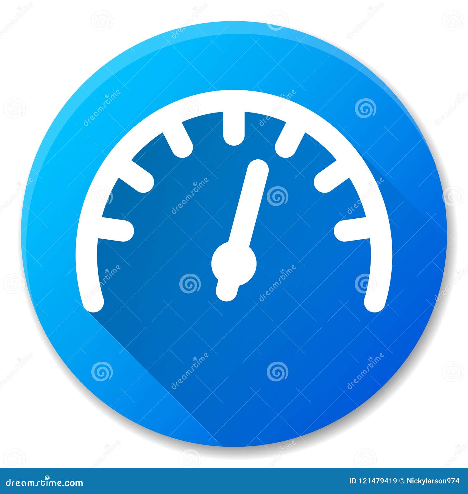 Speedometer Blue Circle Icon Design Stock Vector Illustration of