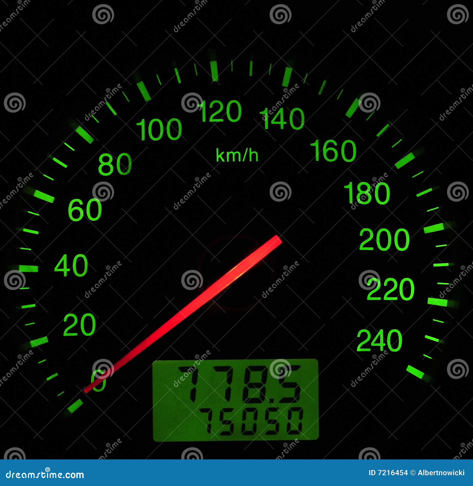 Speedometer in car stock photo. Image of indication, meter 7216454