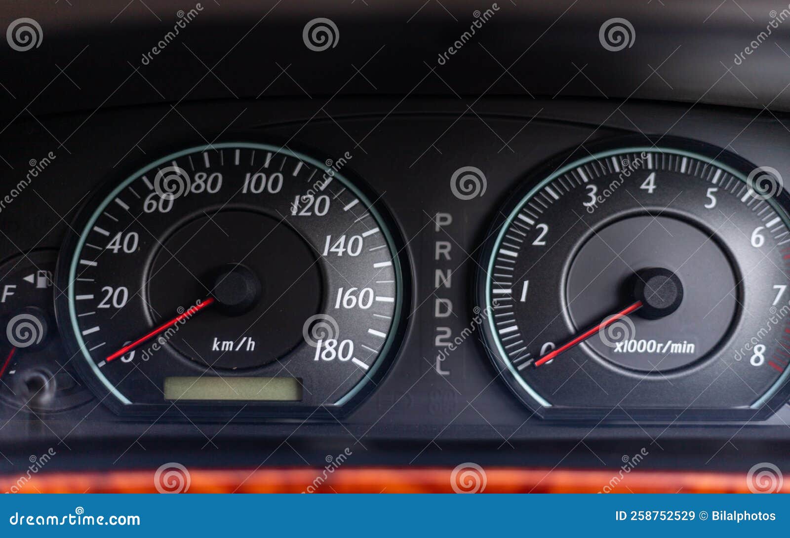 Speedometer of a Car with Rpm and Km Meter Stock Image Image of dial