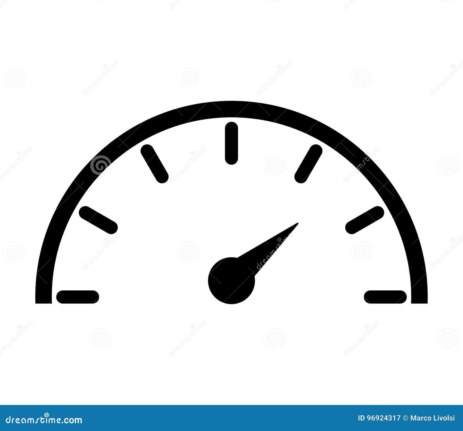Speedometer Icon Illustrated Stock Illustration Illustration of black