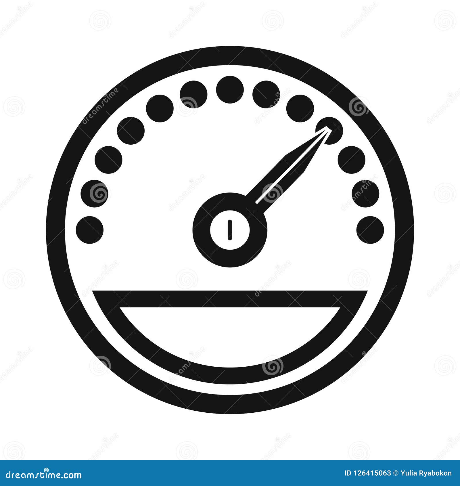 Speedometer Icon in Simple Style Stock Illustration Illustration of
