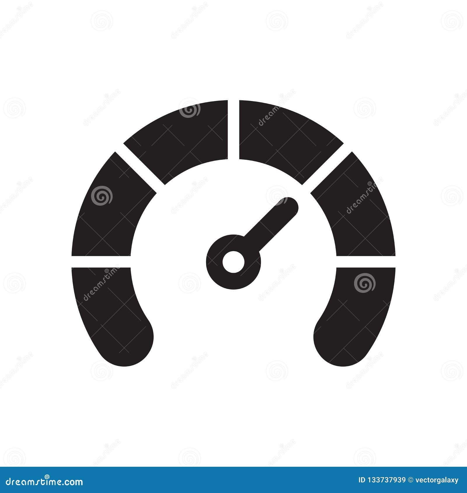 Speedometer Icon Vector Sign and Symbol Isolated on White Background