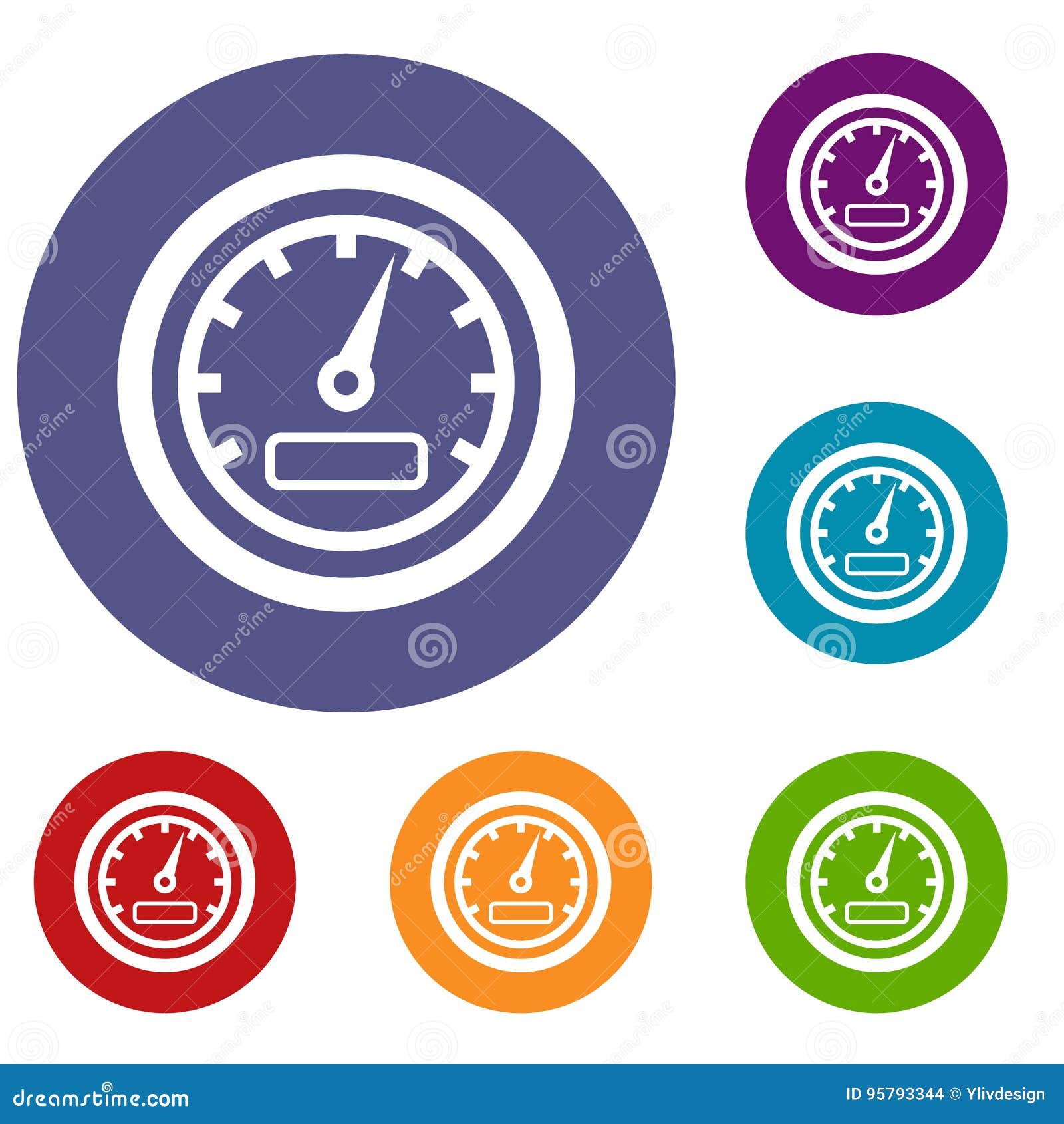 Speedometer icons set stock vector. Illustration of arrow 95793344