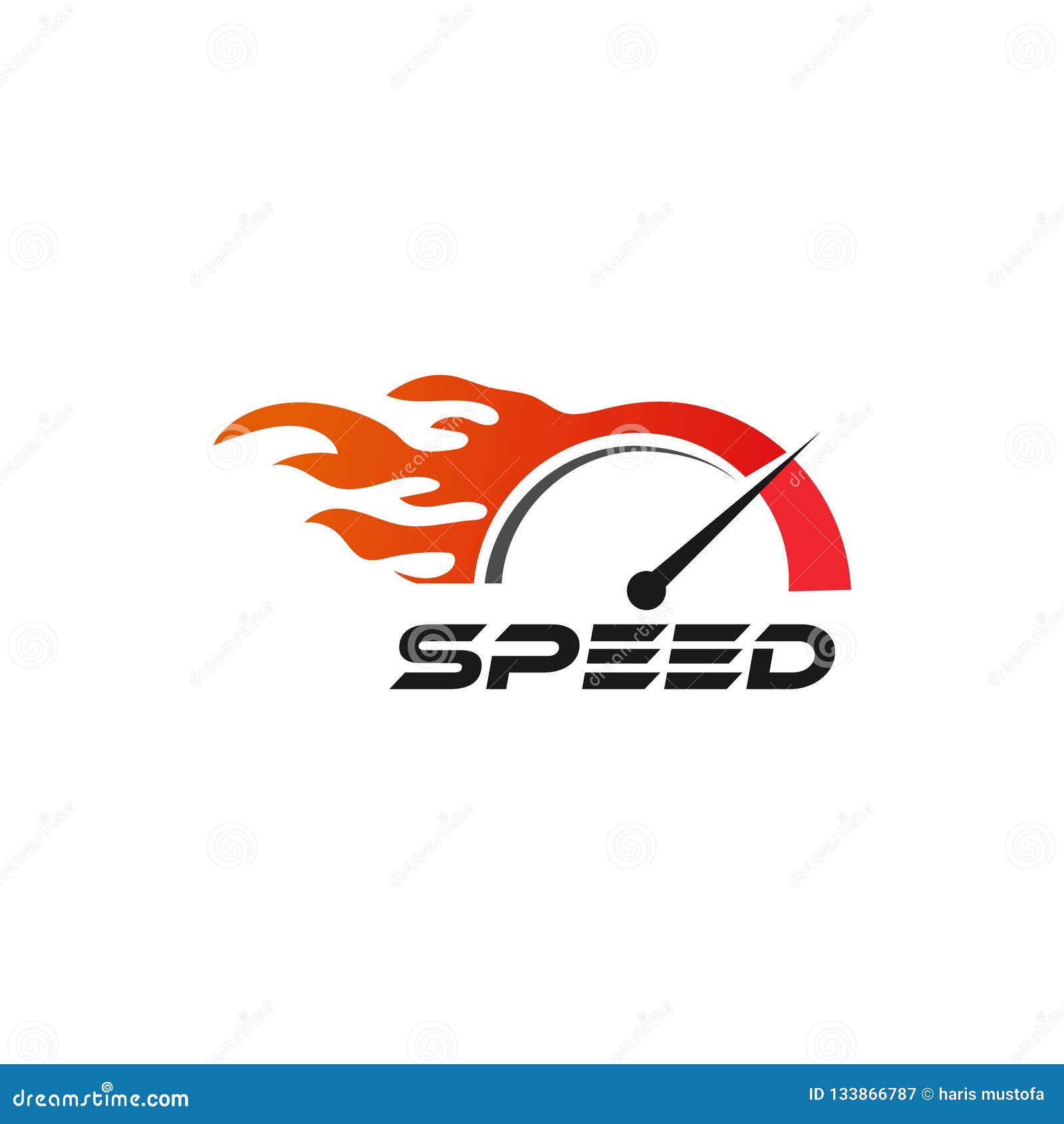 Speedometer Logo Graphic Design Template Vector Illustration Stock