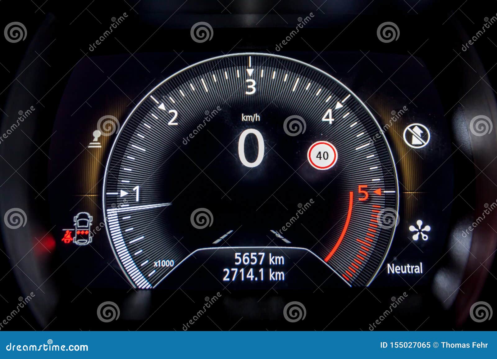 A Speedometer of a Car in the Night Stock Image Image of fast, color