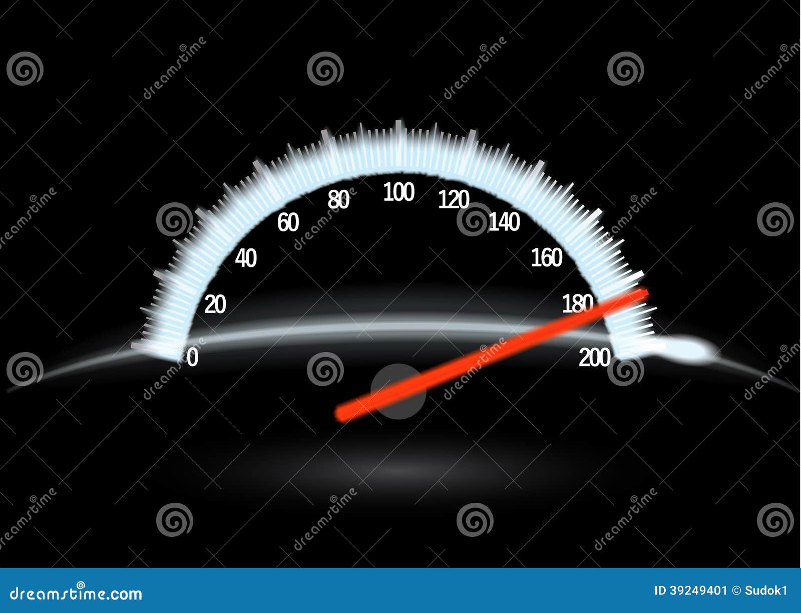 Car Speedometer Night Panel Cartoon Vector 67037999