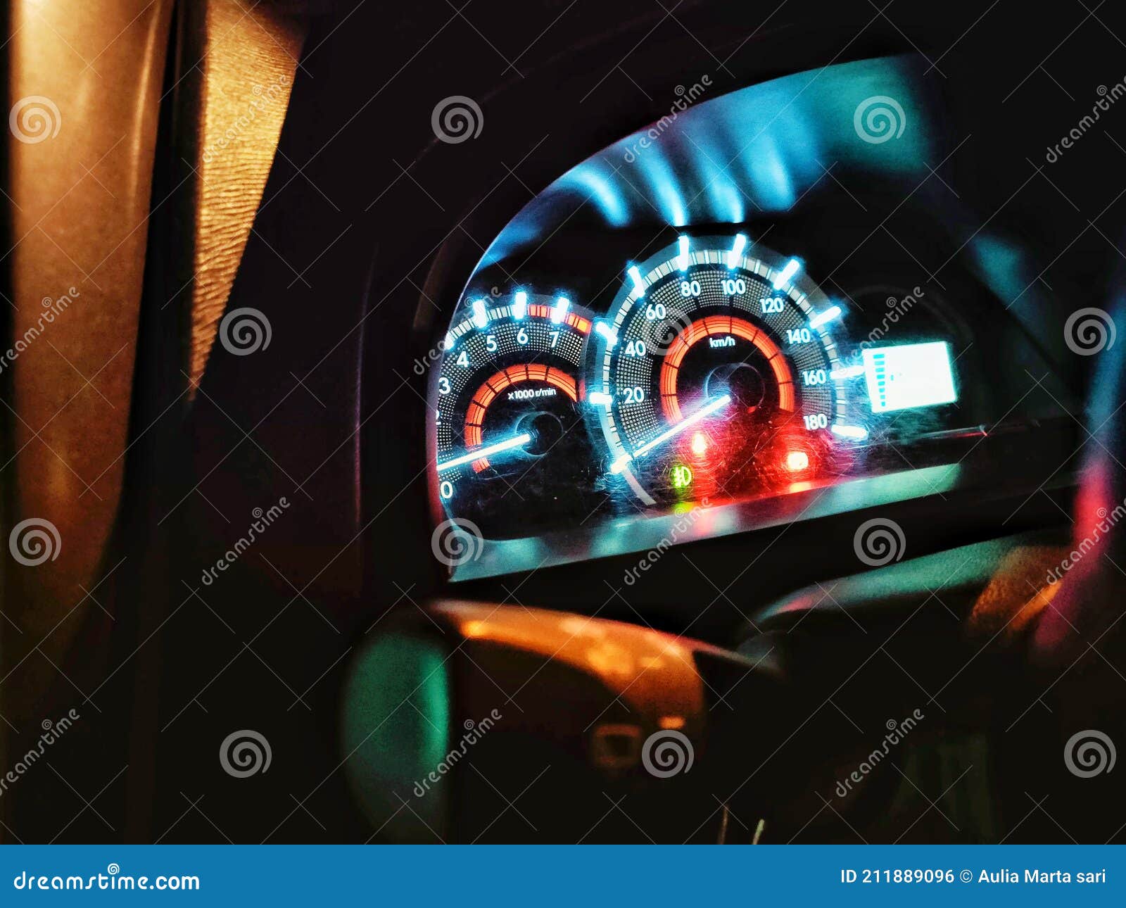Speedometer Night Car Digital Stock Photo Image of advertising