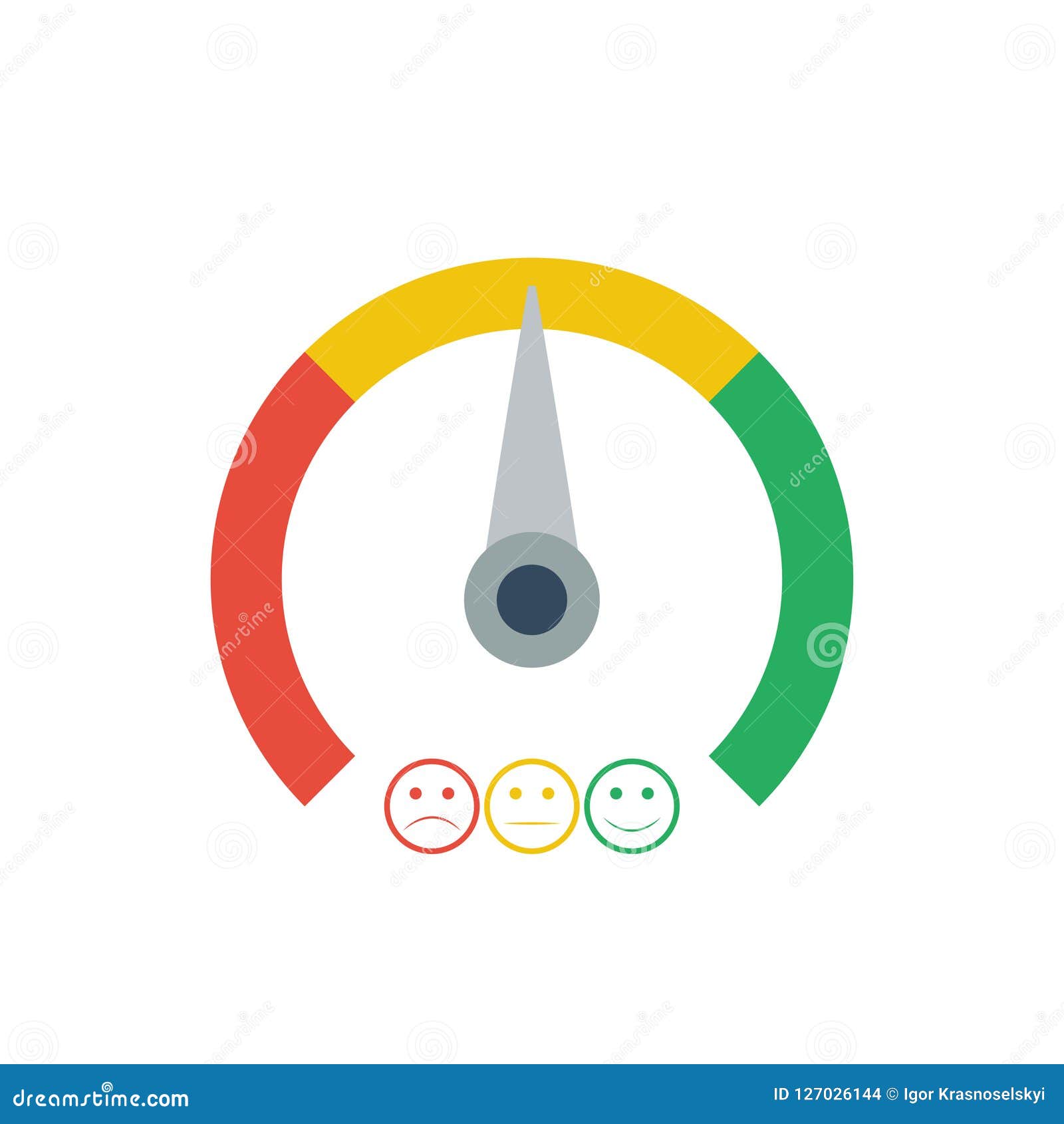 Speedometer Speedometer Vector Icon Scale Of Emotions Easy