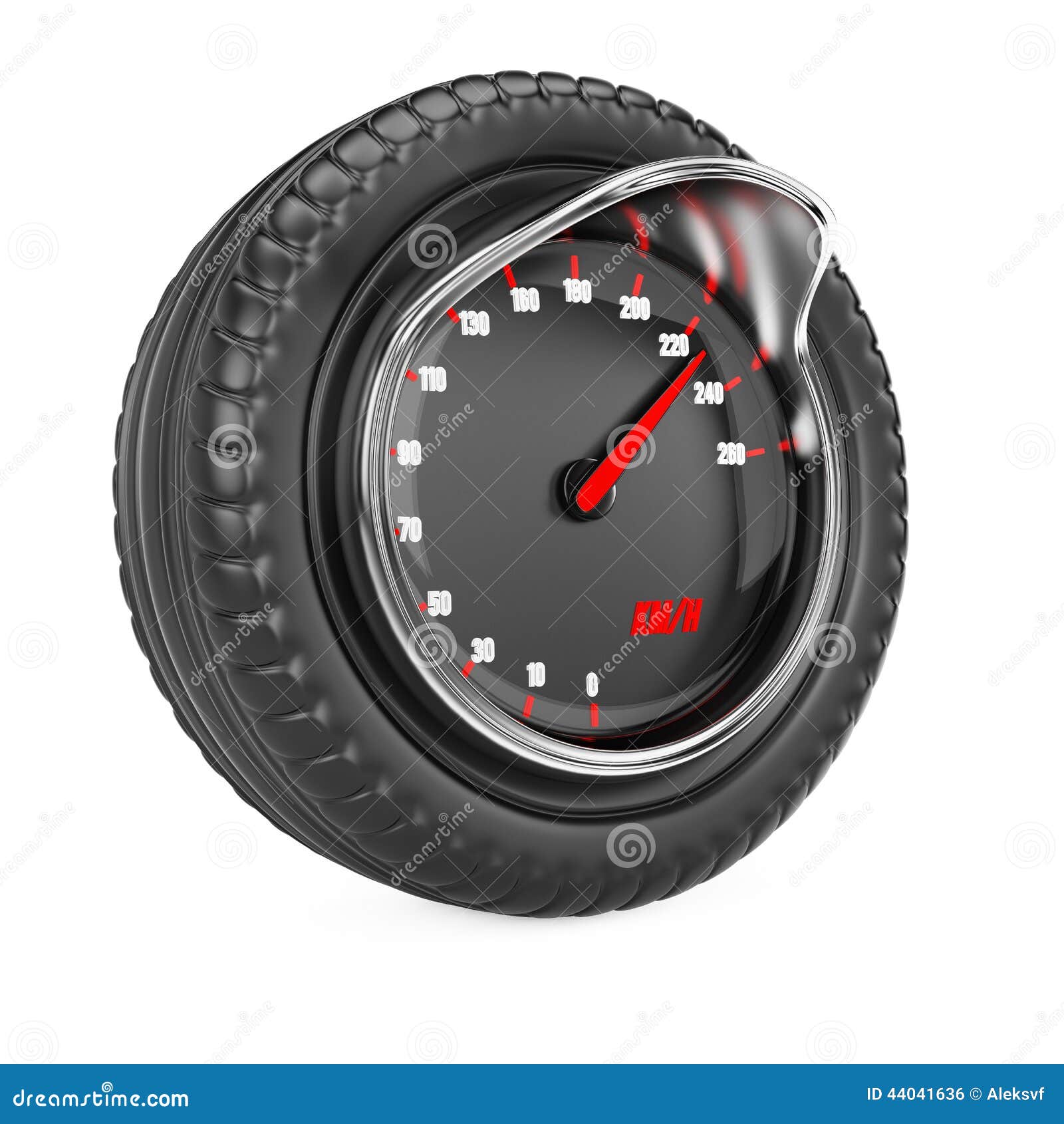 Speedometer in tire stock illustration. Illustration of white 44041636