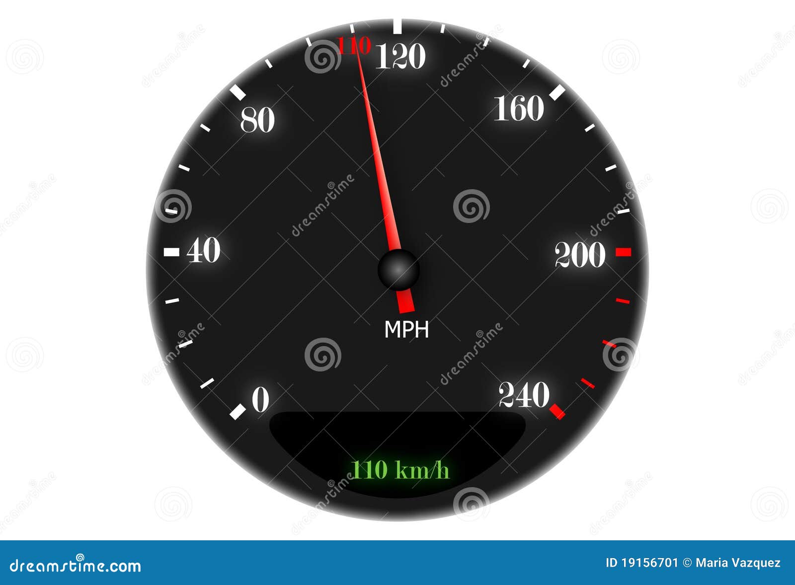 Speedometer to 110 km / h stock vector. Illustration of spain 19156701