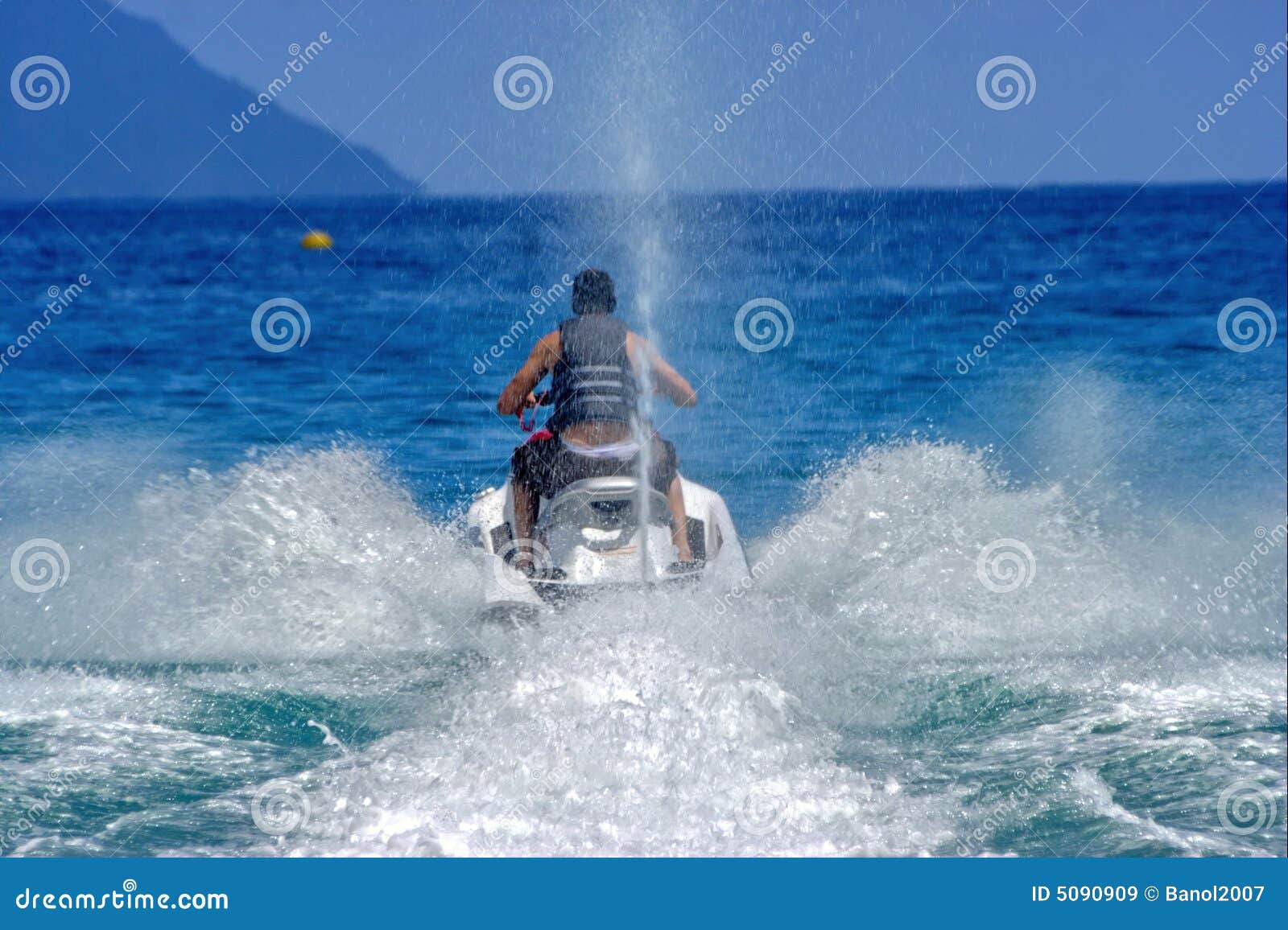 Speedy Waterscooter, Splashes Stock Image Image of health, quick
