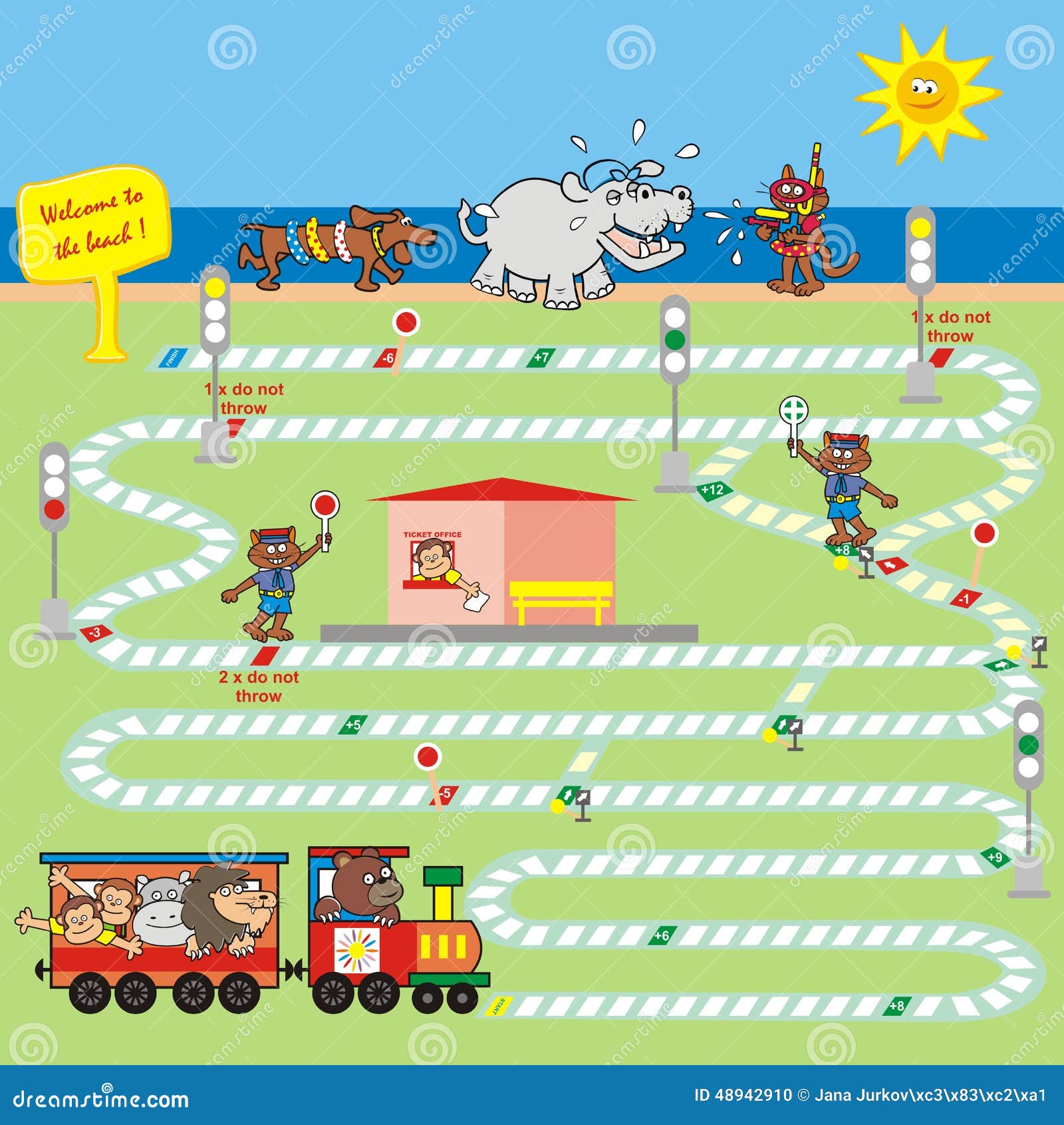 Kolibrie Zogenaamd Ga terug Spel, trein vector illustratie. Illustration of dieren - 48942910
