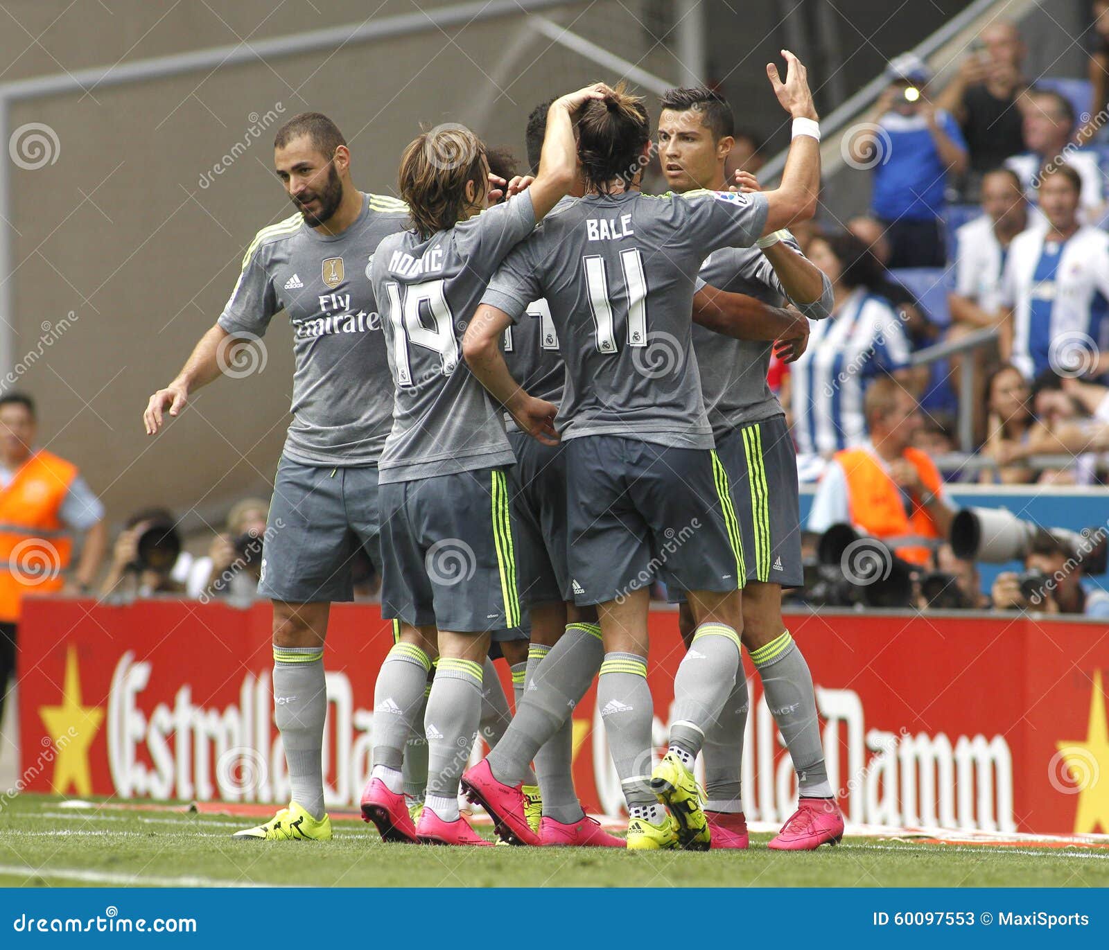 Spelers Die Van Real Madrid Doel Vieren Redactionele Stock Foto
