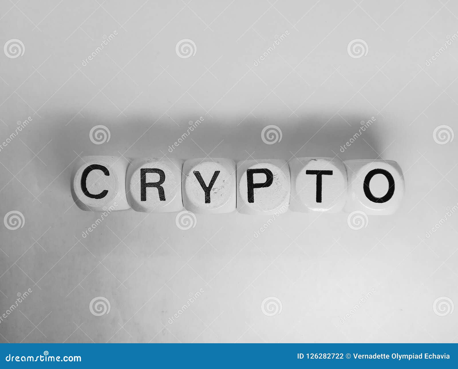Word Crypto Spelled Using Dice Stock Photo - Image of ...