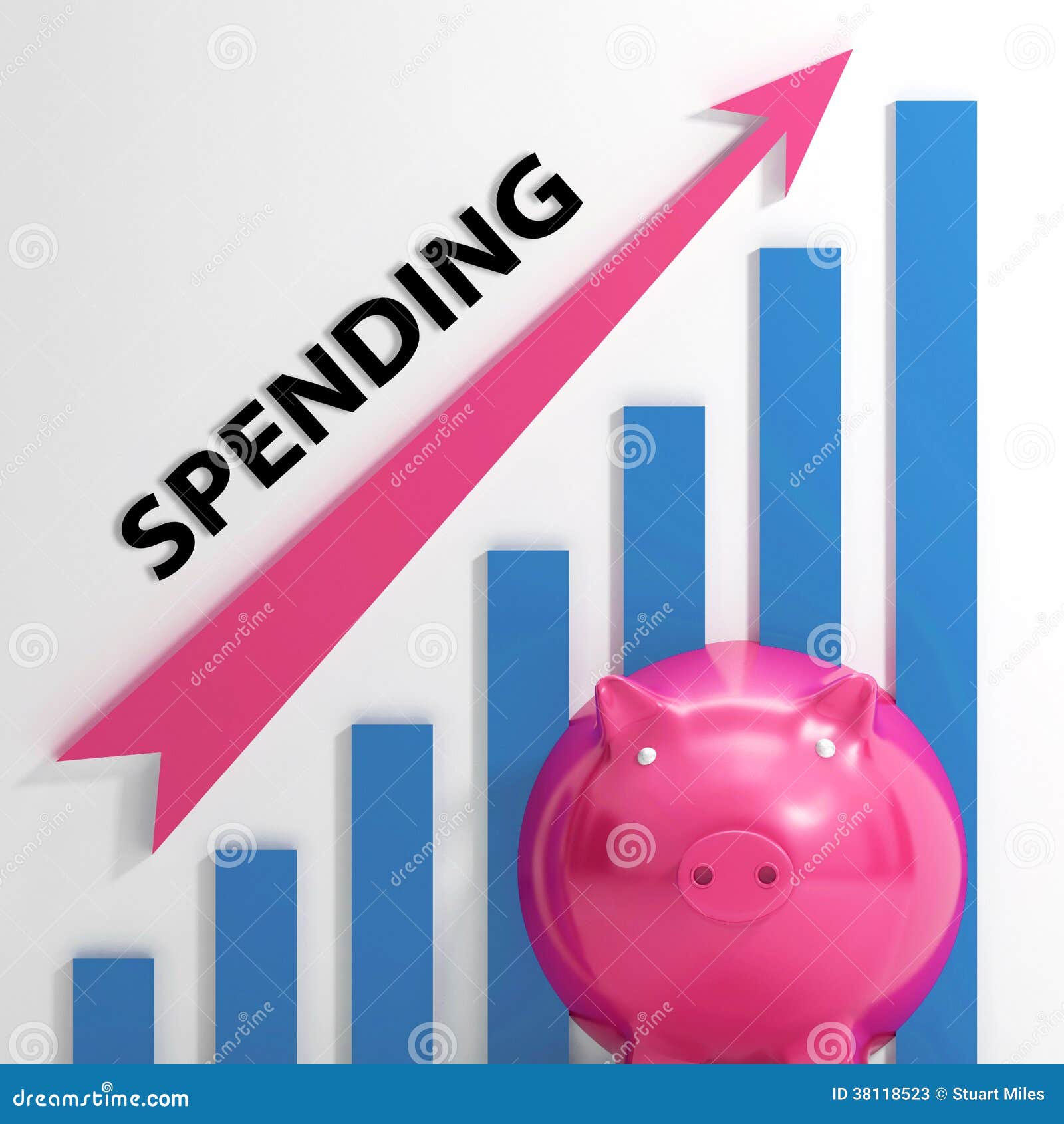 spending graph means costs expenses and outlay
