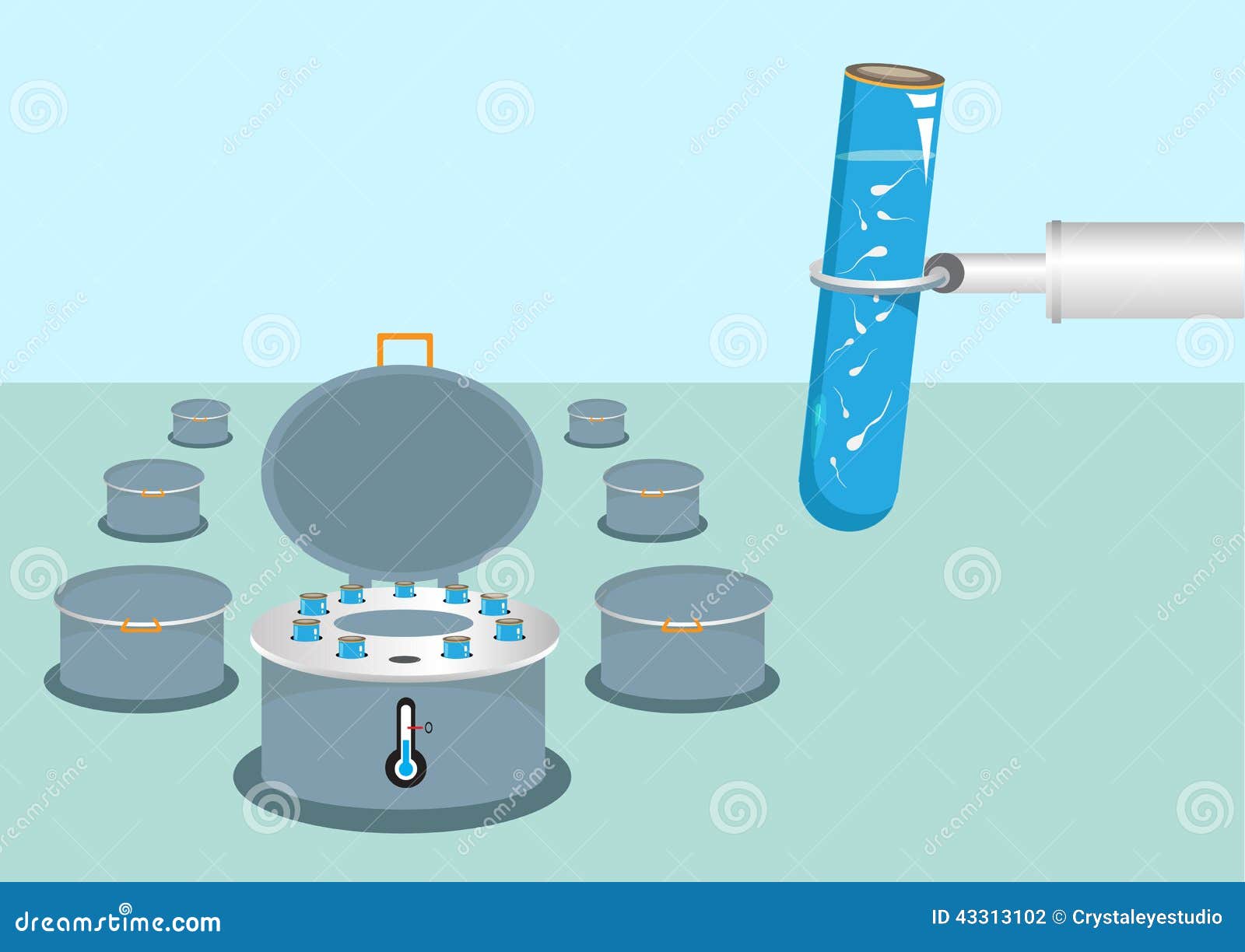 sperm bank storage and fertility  concept