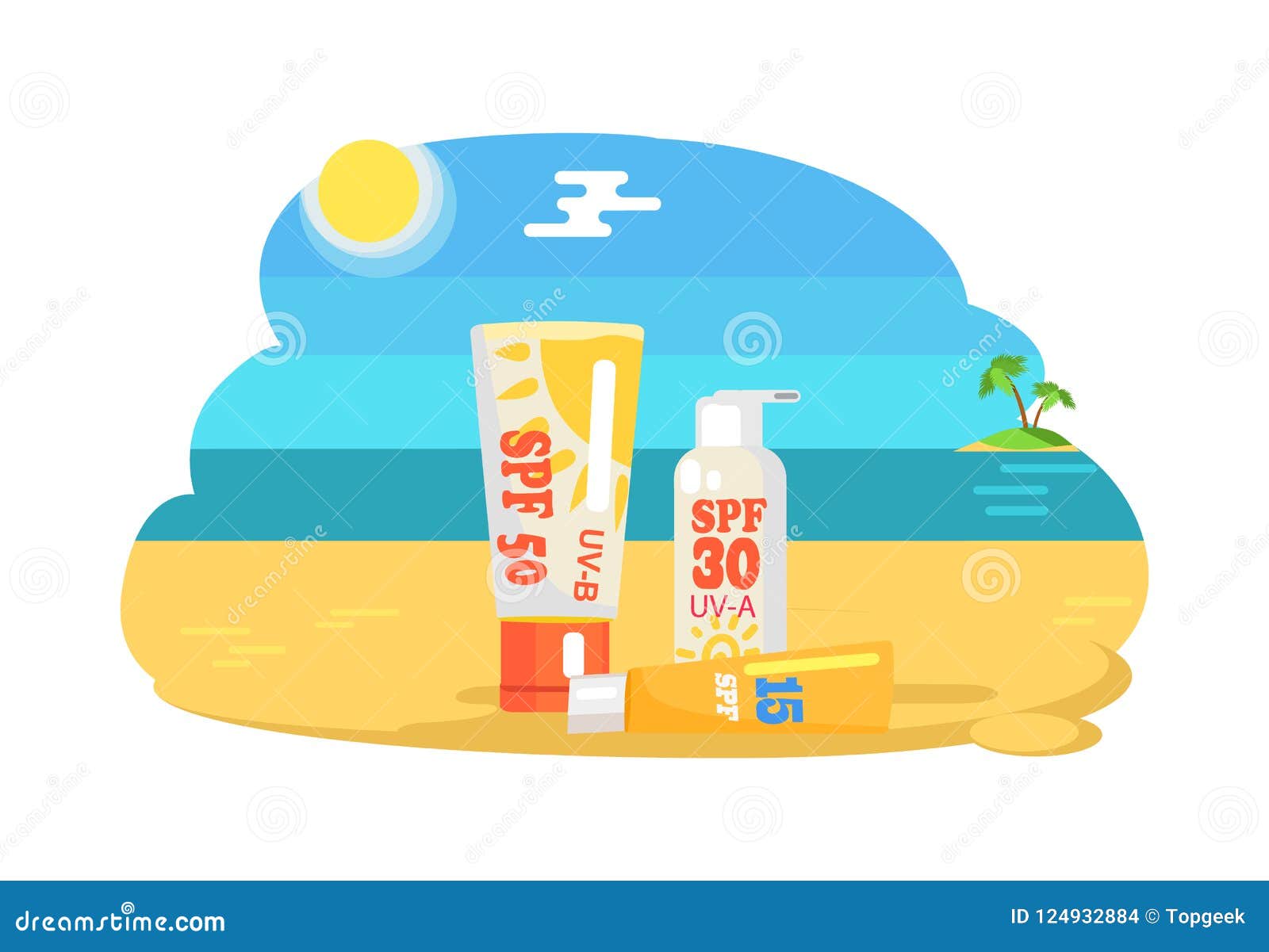 SPF Sun Protection Factor and Labeling Moisturiser Stock Vector