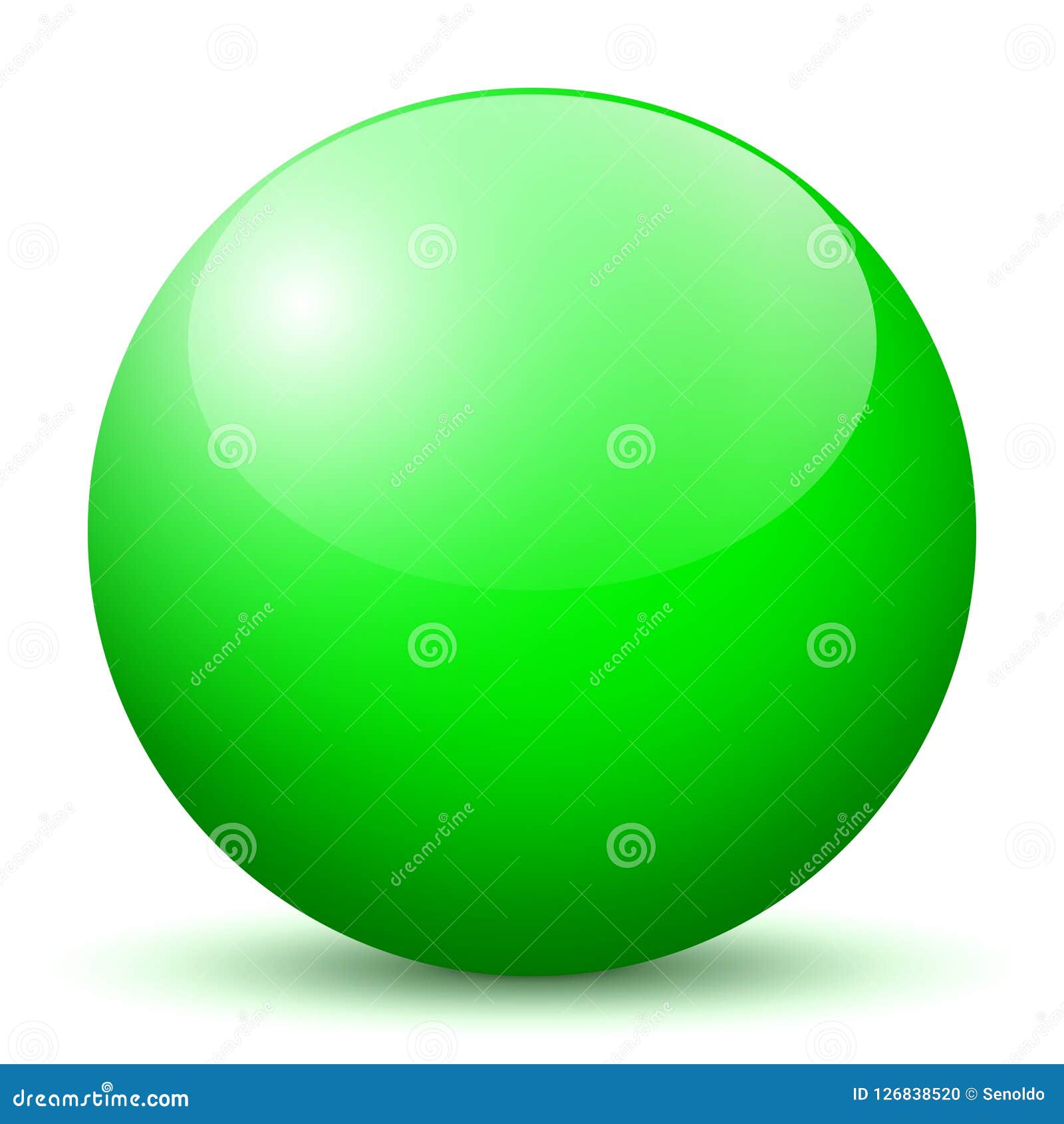 Sphère - Sphère 3D Brillante Verte Simple Avec La Réflexion Lumineuse -  Illustration De Vecteur Illustration Stock - Illustration du illustration,  vert: 126838520