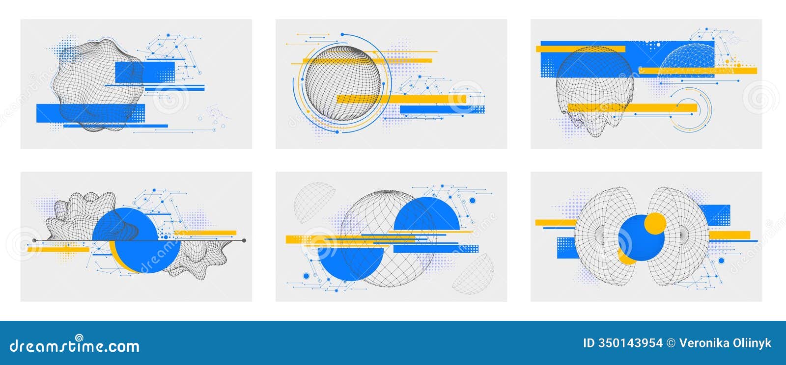 sphere compositions. modern 3d globe banner s with geometric wireframes, dynamic lines and spherical s