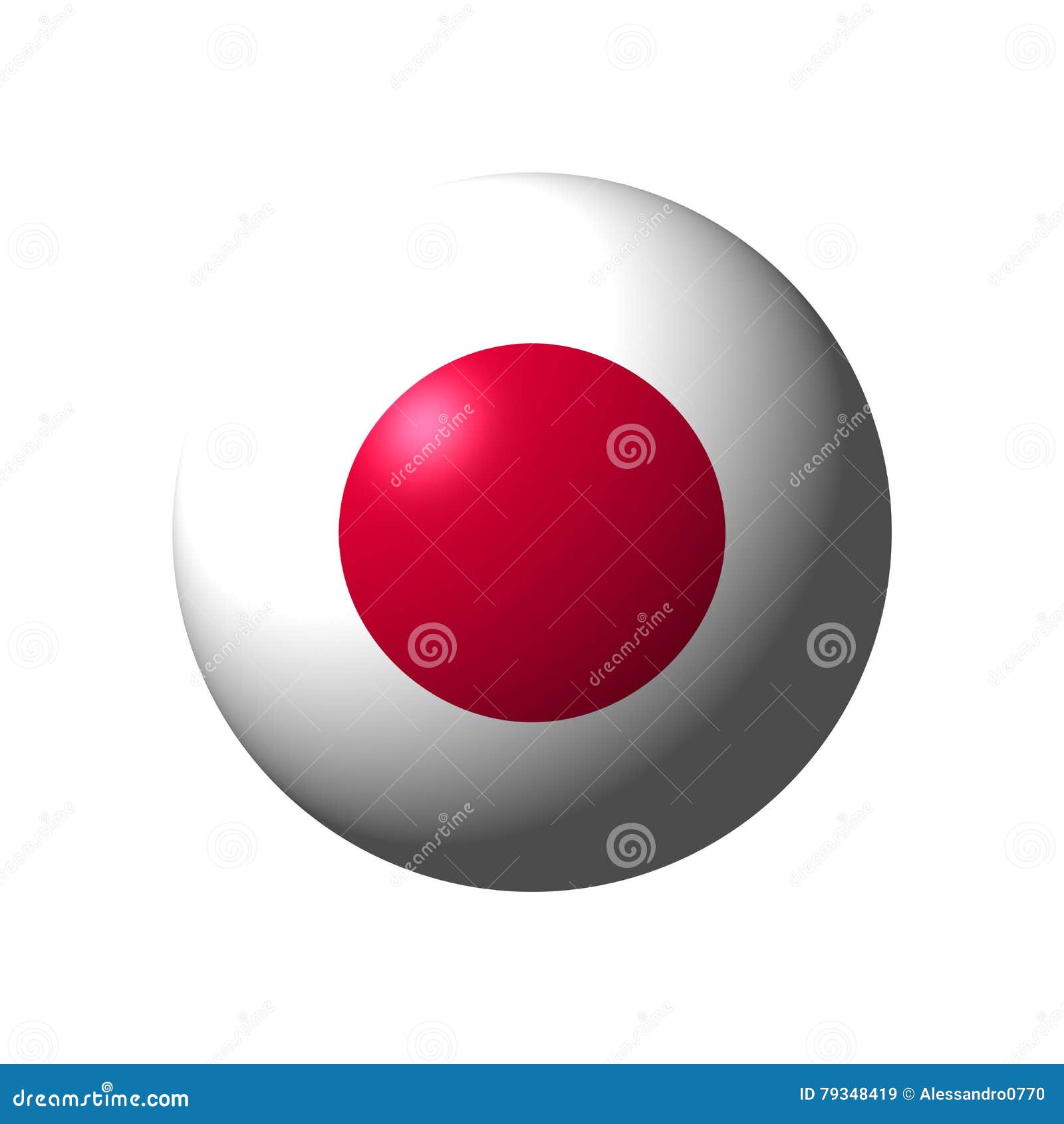 Sphere with flag of Japan stock illustration. Illustration of japanese