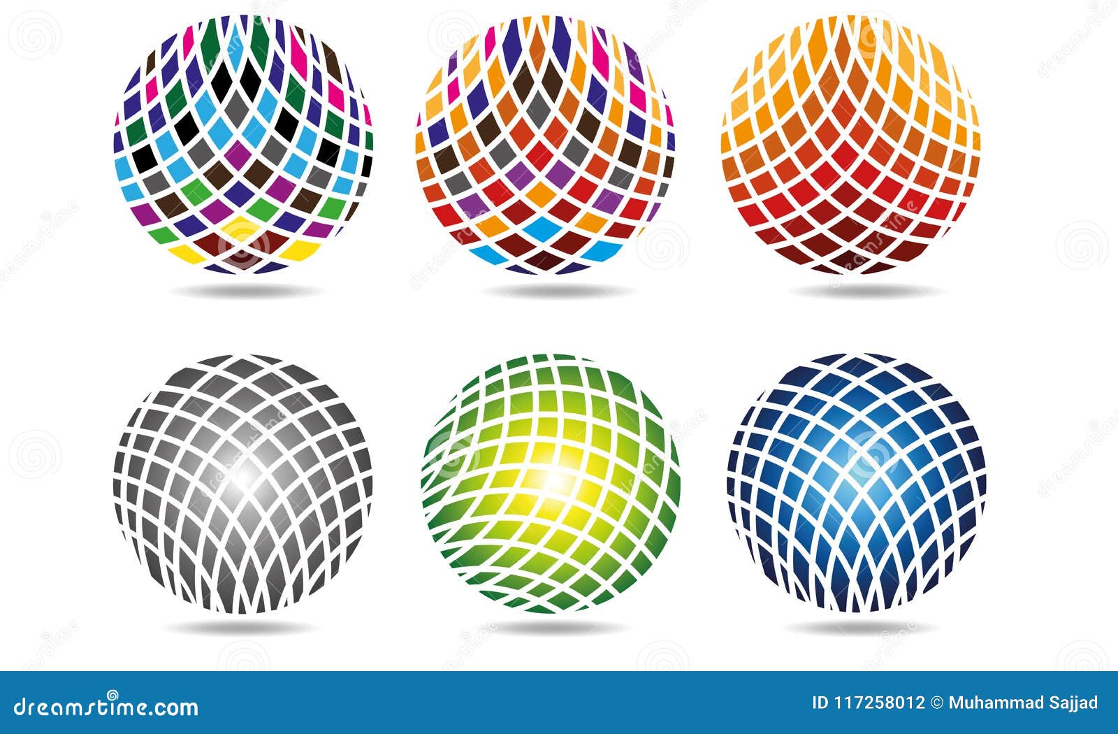 3d abstract sphere logo rounded globle circular logo template modern company logo  