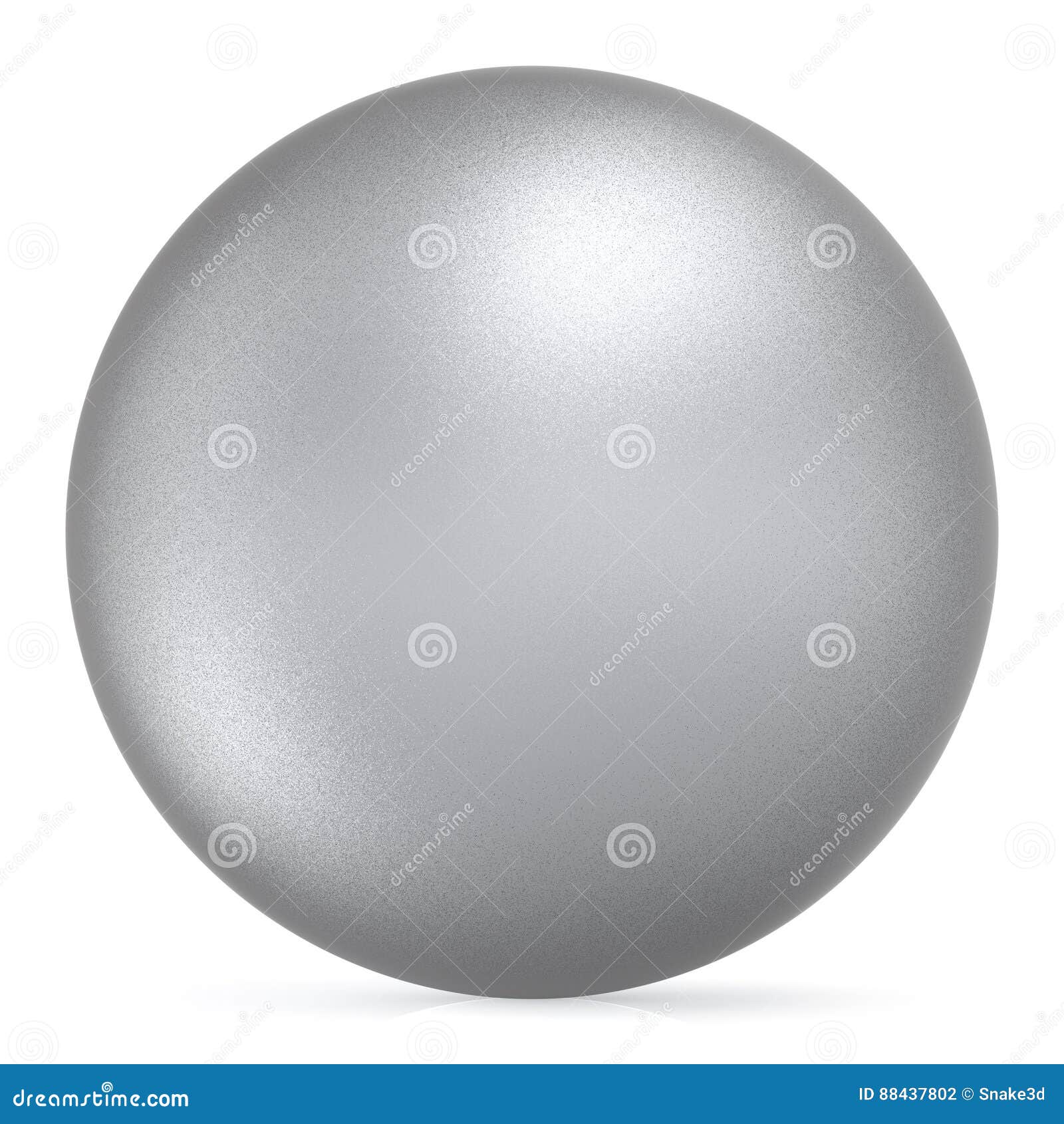 Sphere Round Button White Silver Ball Basic Matted Metallic Object