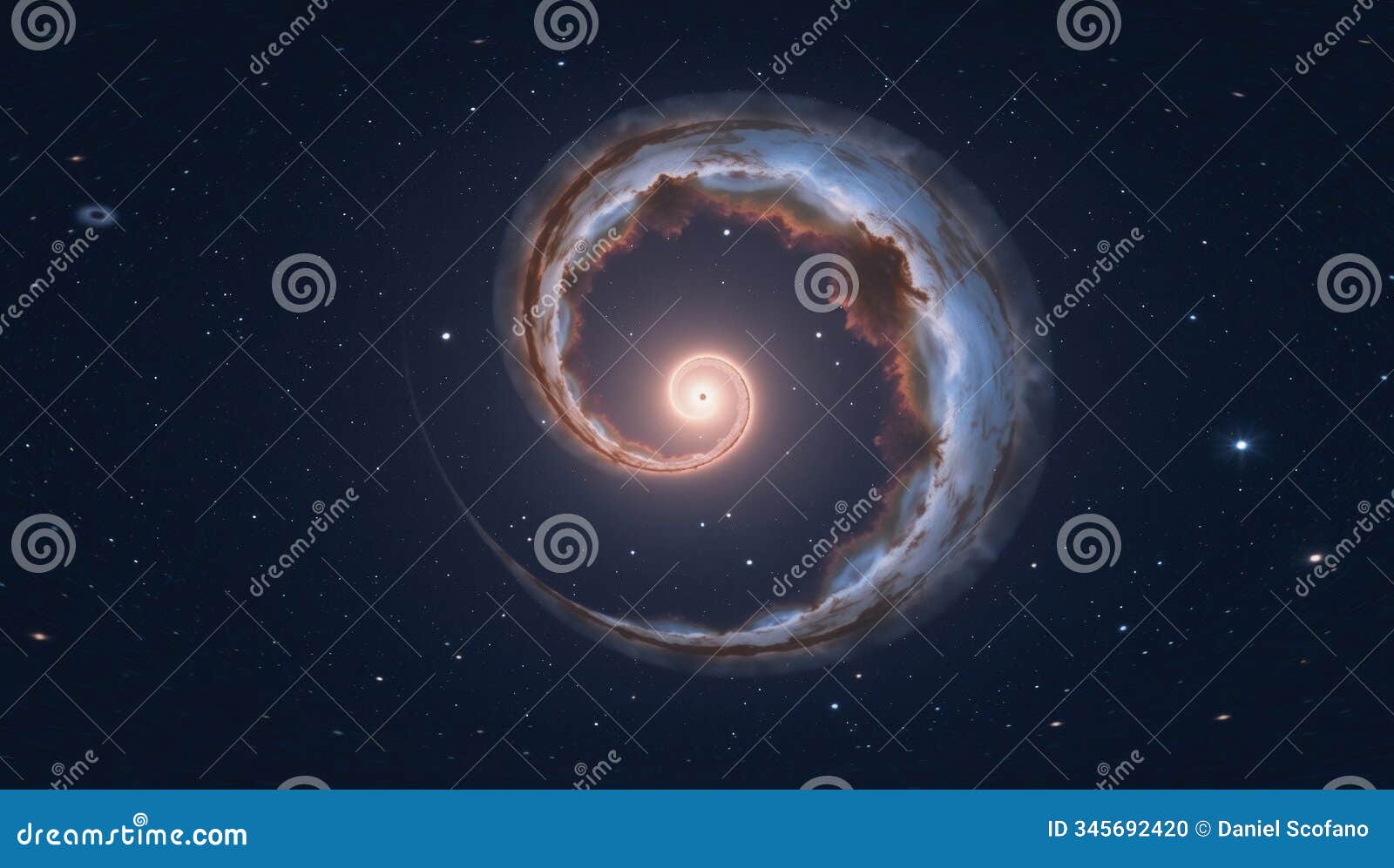 a spherical panorama featuring a 360degree view of an intricate nebula composed of a giant interstellar cloud and numerous stars