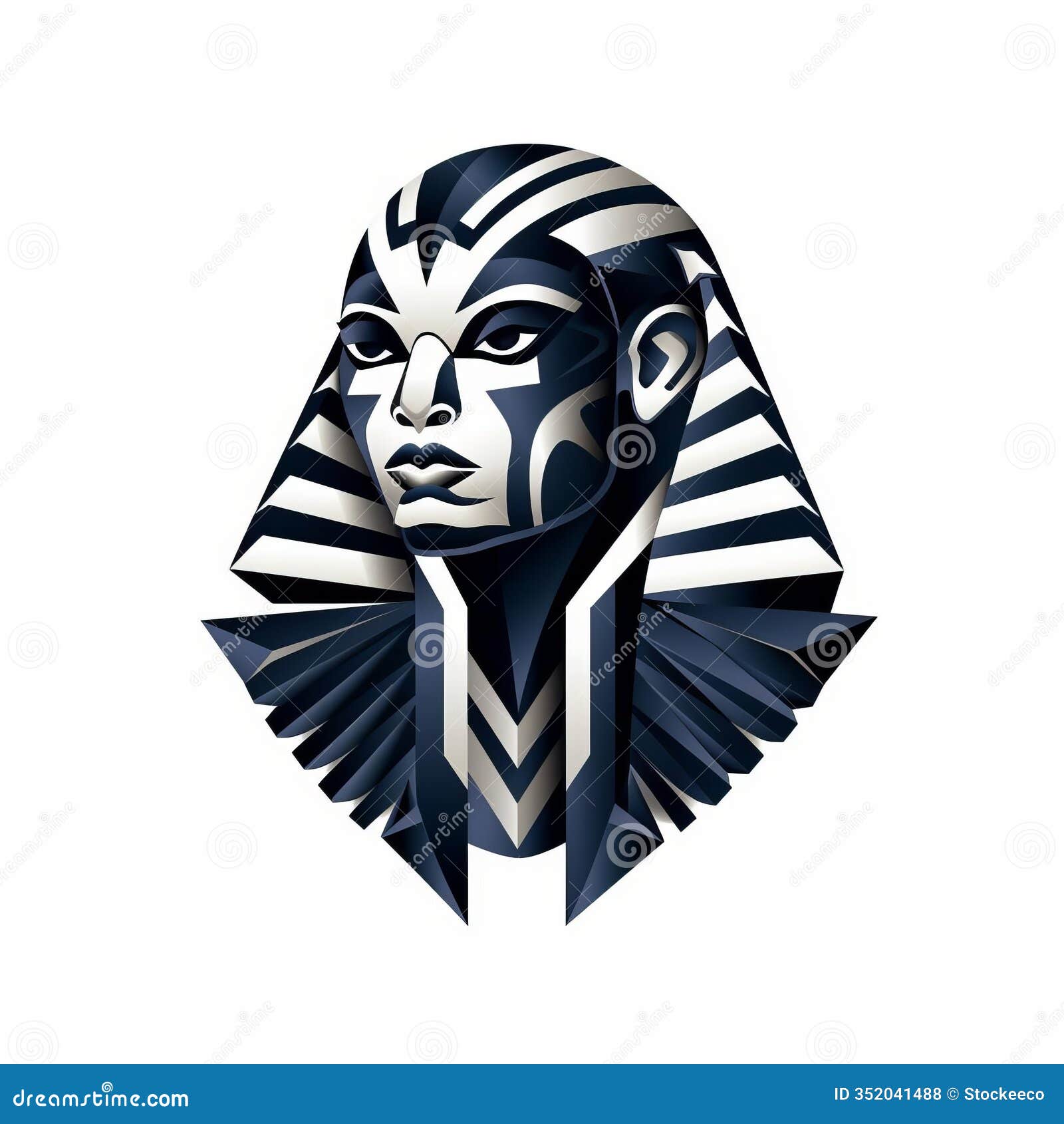minimalistic white background sphinx icon of a pattern 