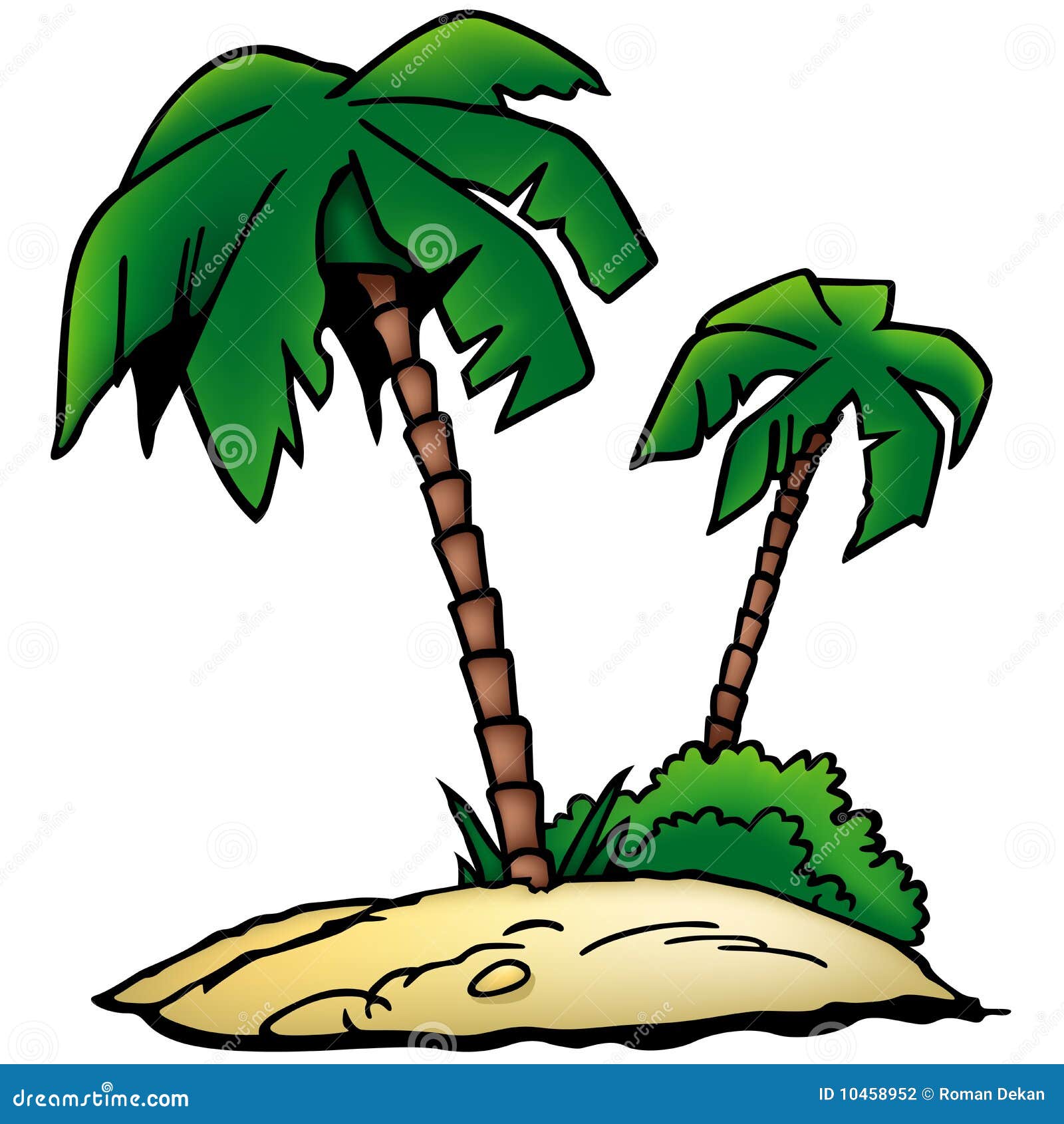 spiaggia delle palme illustrazione vettoriale