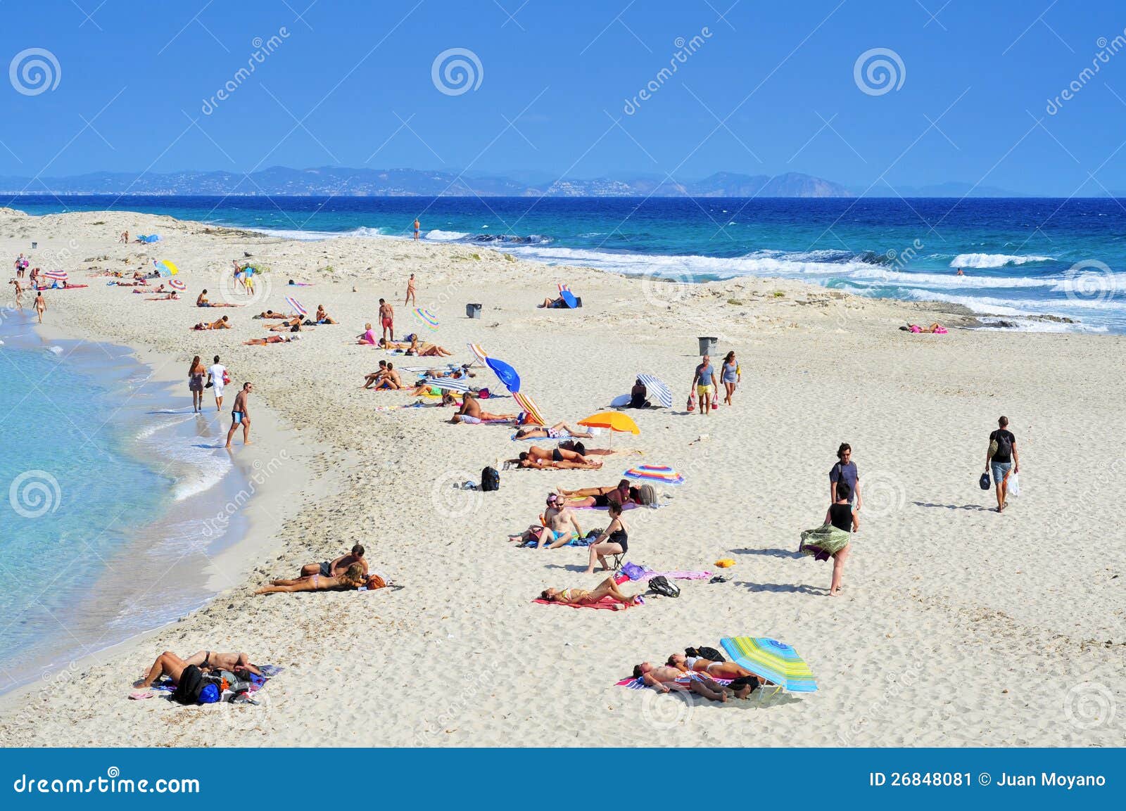 Spiaggia Di Ses Illetes A Formentera Fotografia Editoriale
