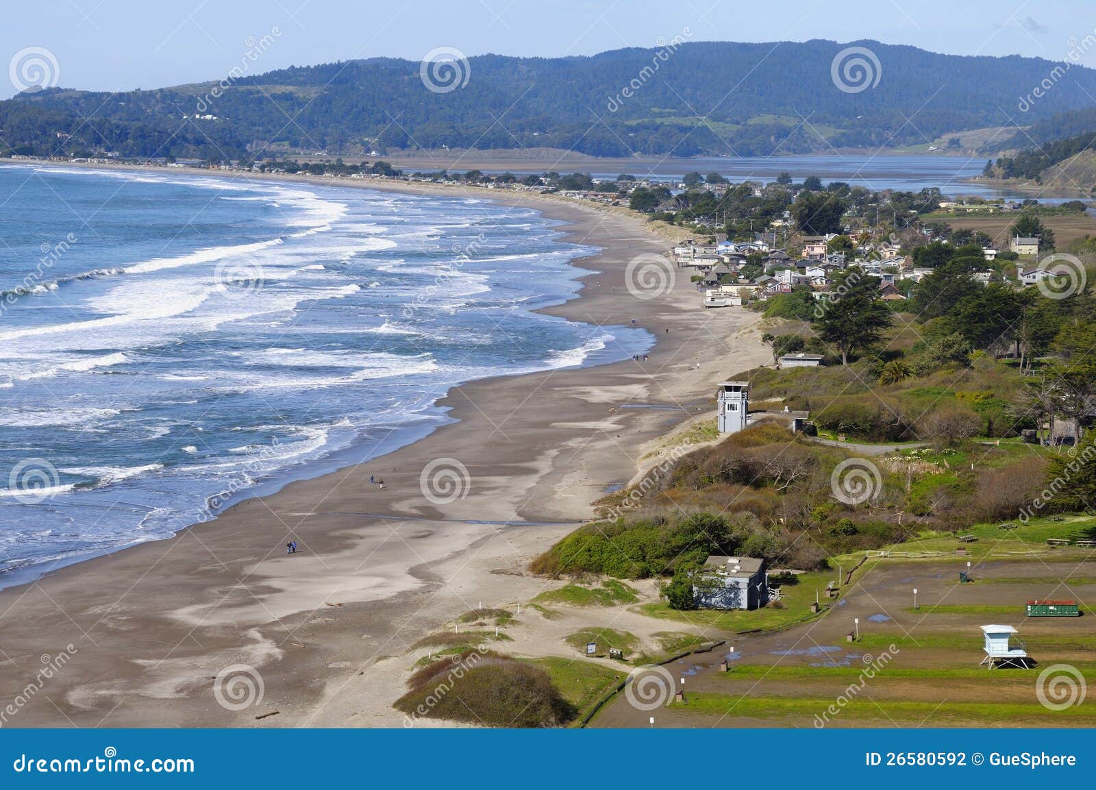Spiaggia di Stinson. Spiaggia famosa di Stinson alla regione della baia di San Francisco, S.U.A.