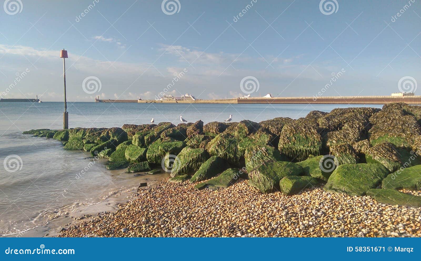 Spiaggia a Dover immagine stock. Immagine di unito, pilastro - 58351671